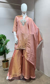 PEACH EMBROIDERED SHARARA SET
