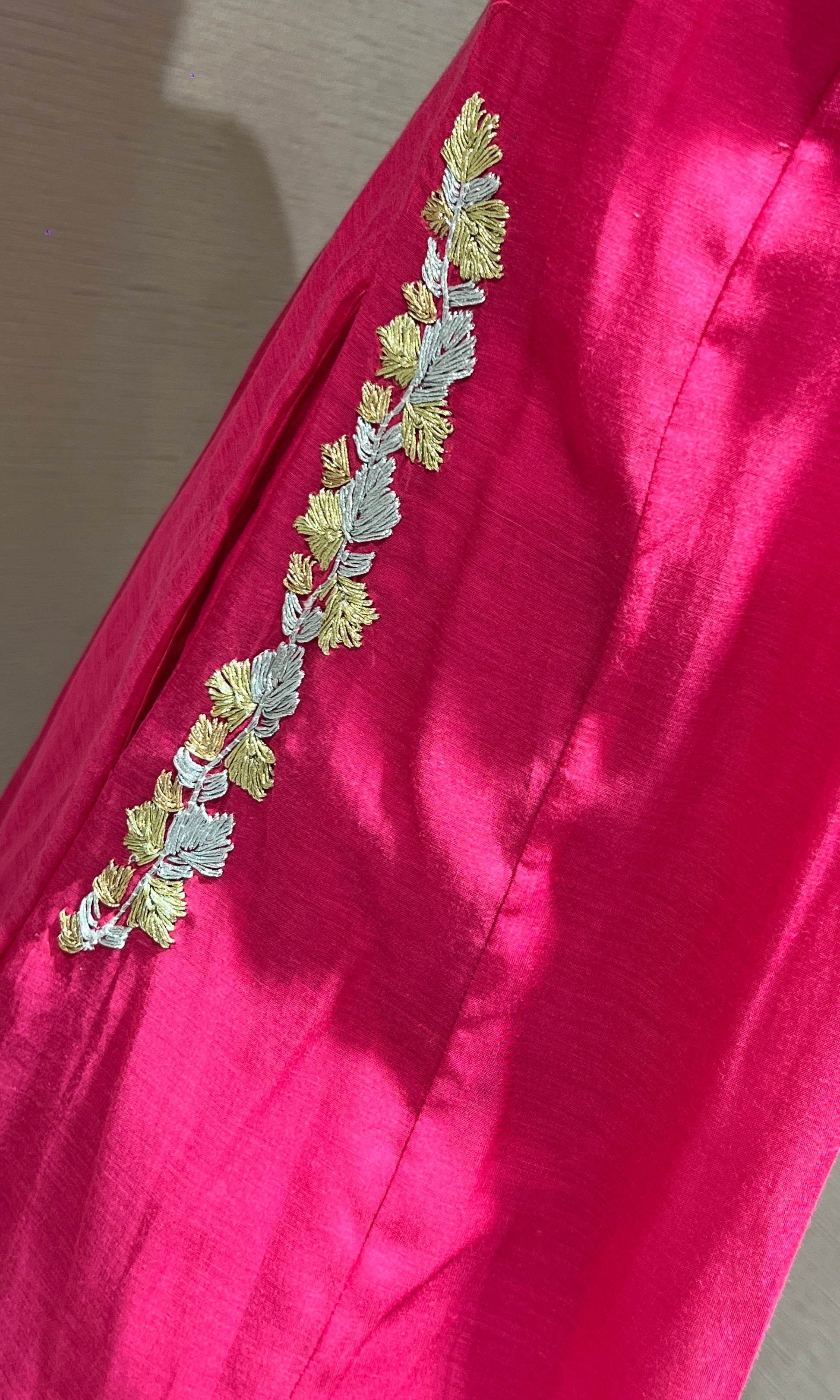 Pink Mul Chanderi kurta set