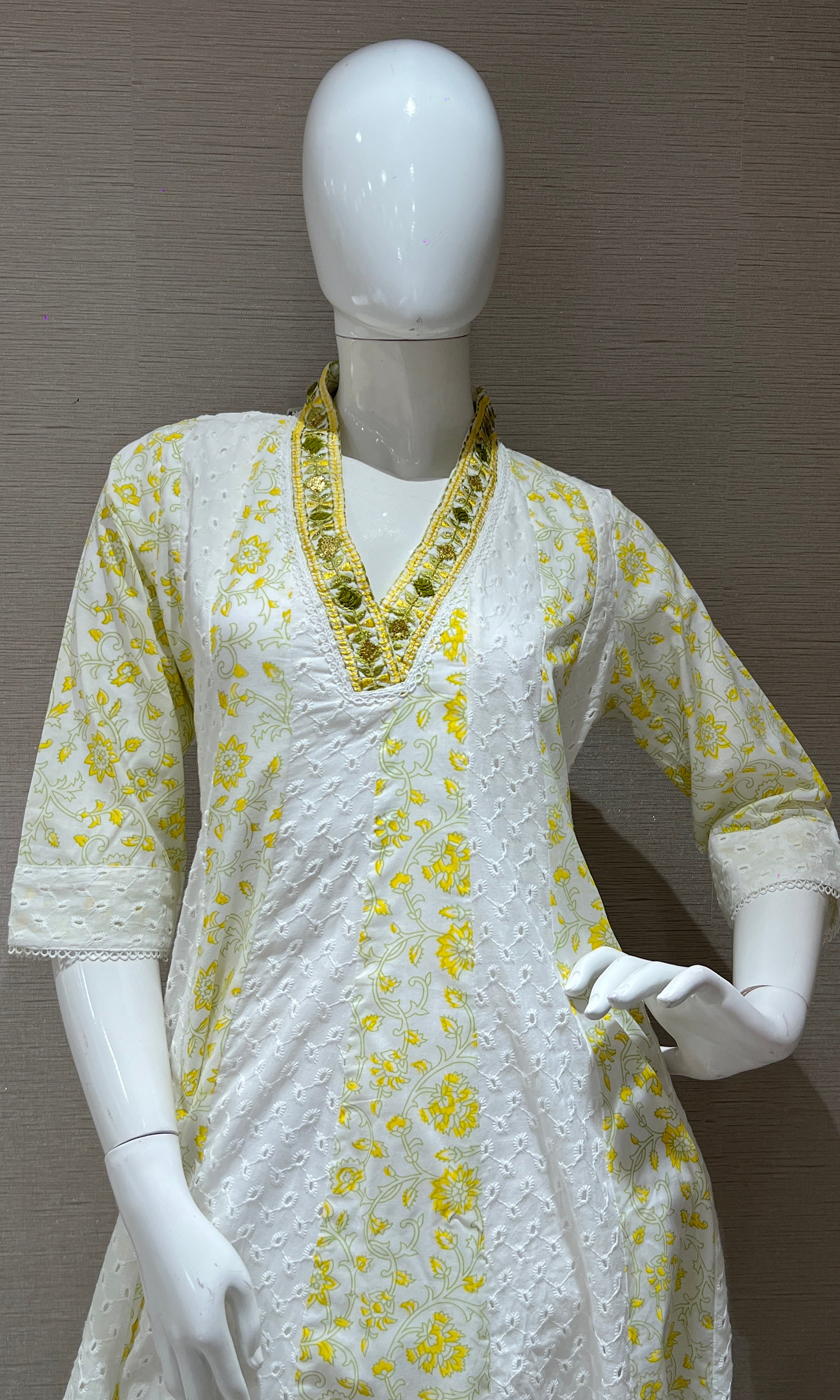 Yellow Anarkali
