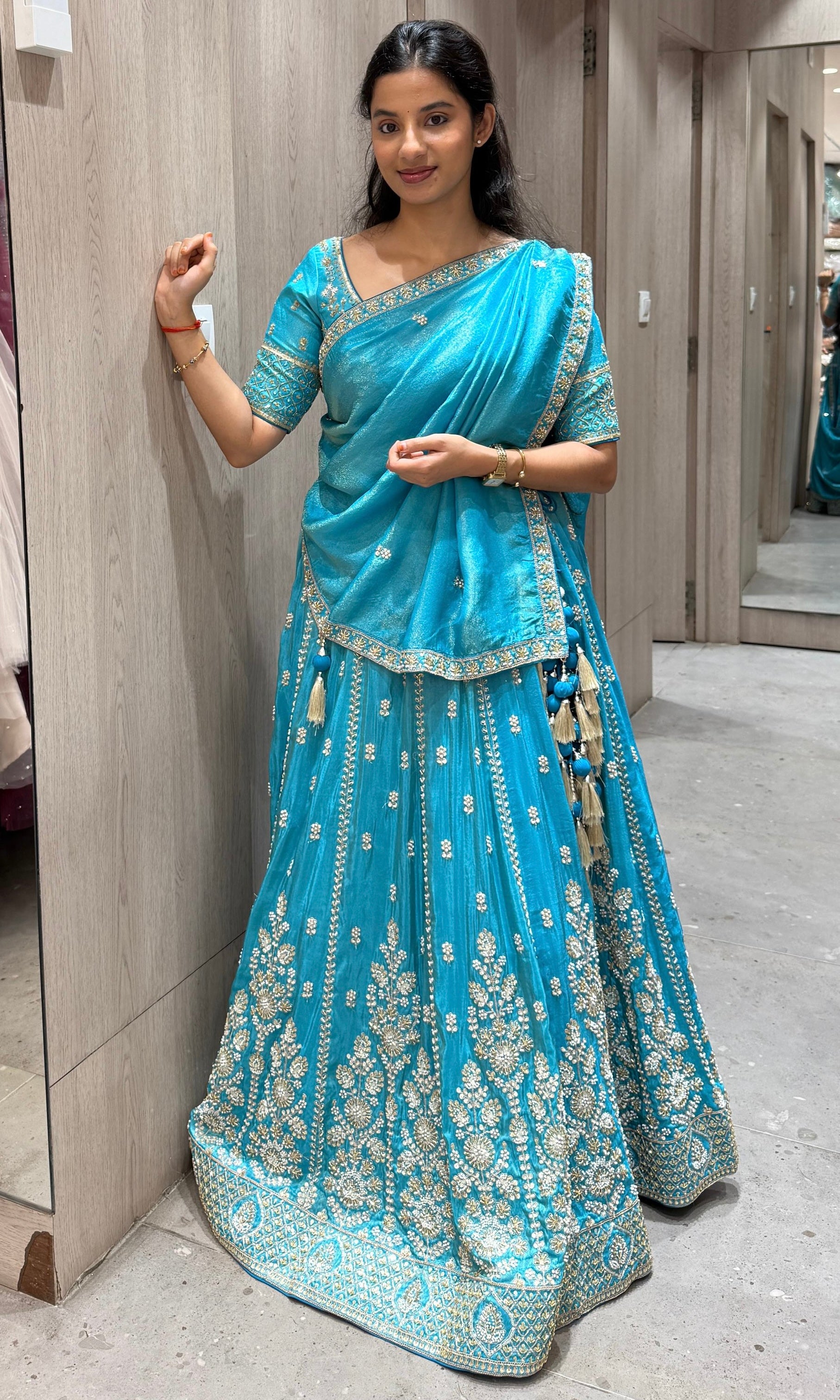 Blue lehanga