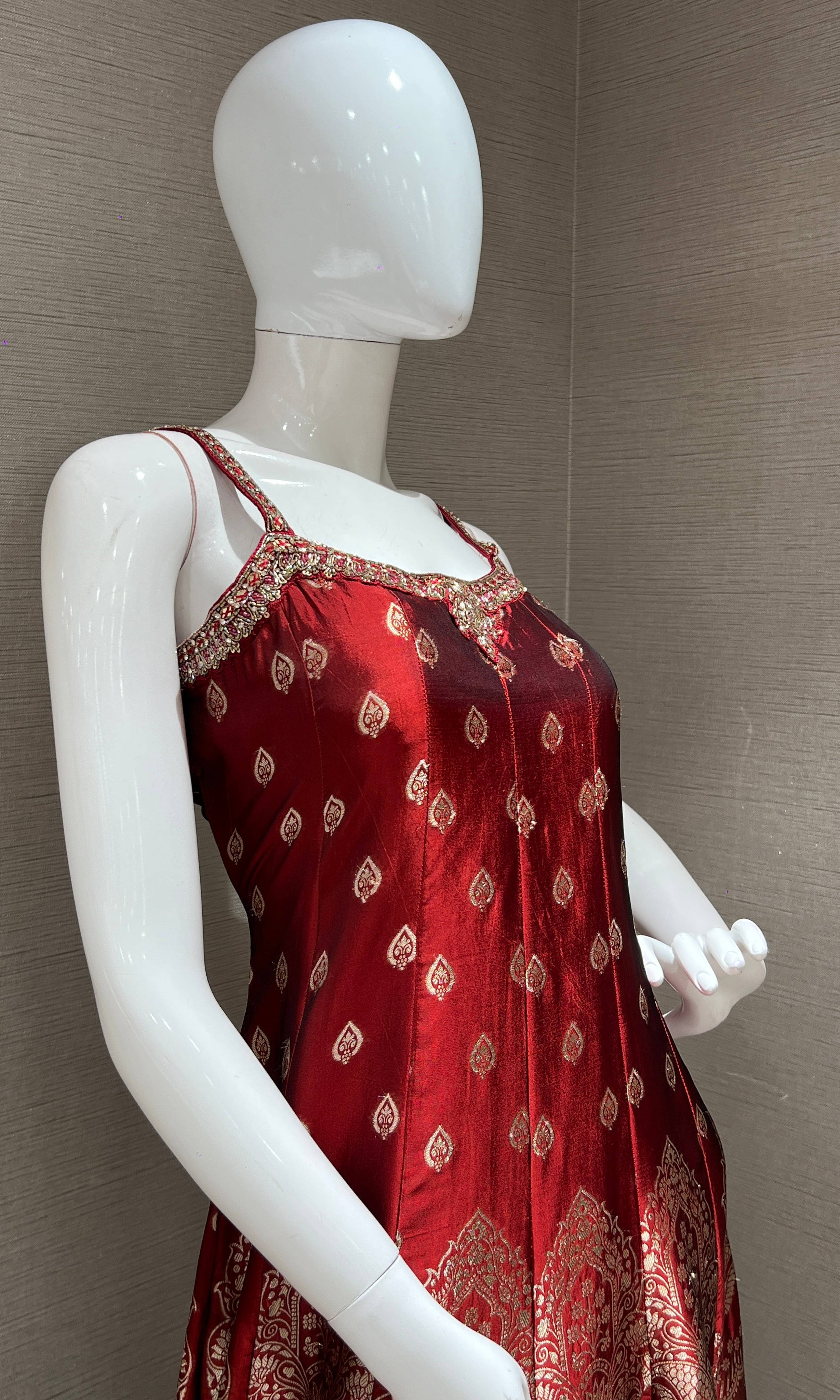 Maroon Sharara kurta set