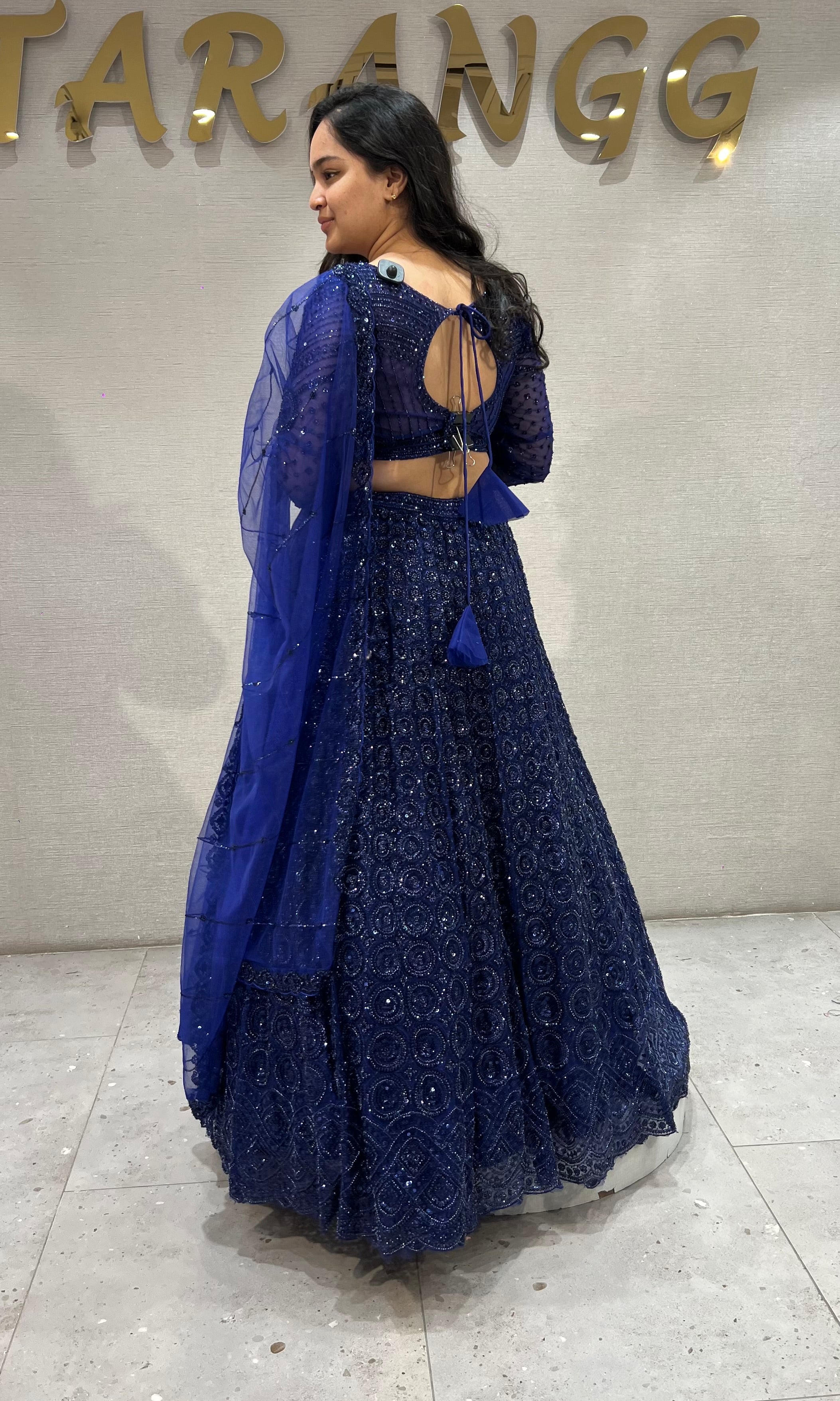Royal Blue Georgette net Lehenga Choli Set