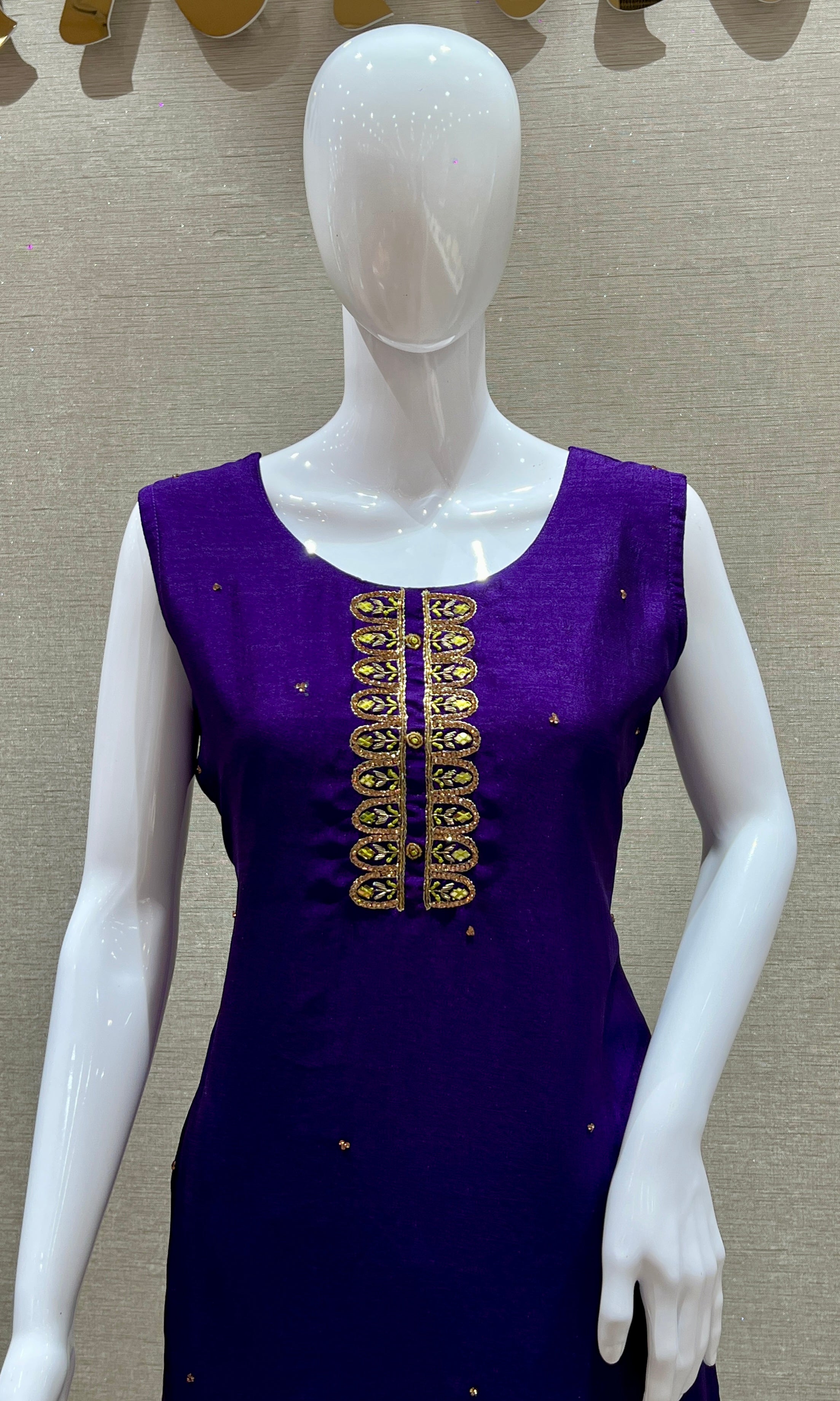 Purple kurta set