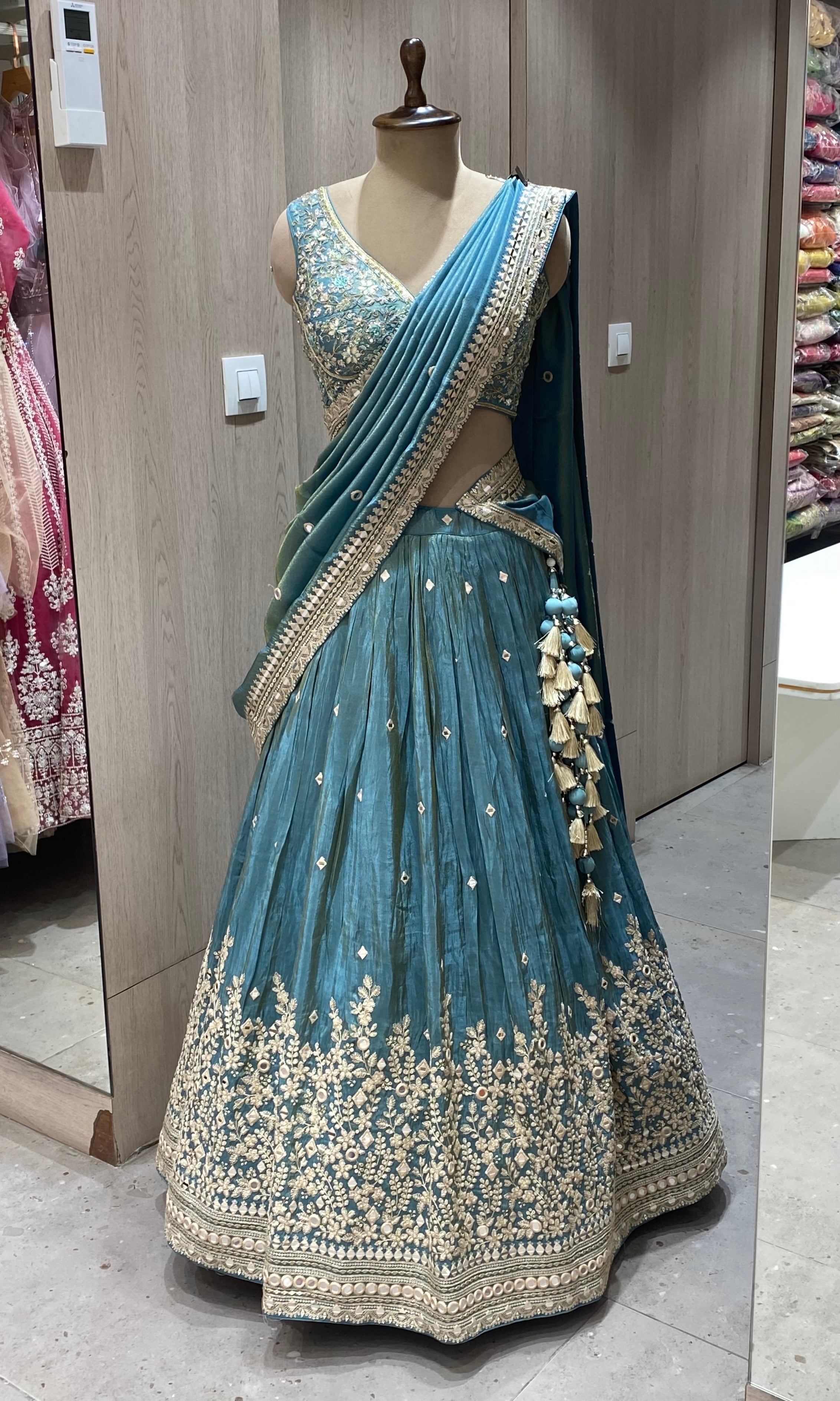 Sea green Lehenga