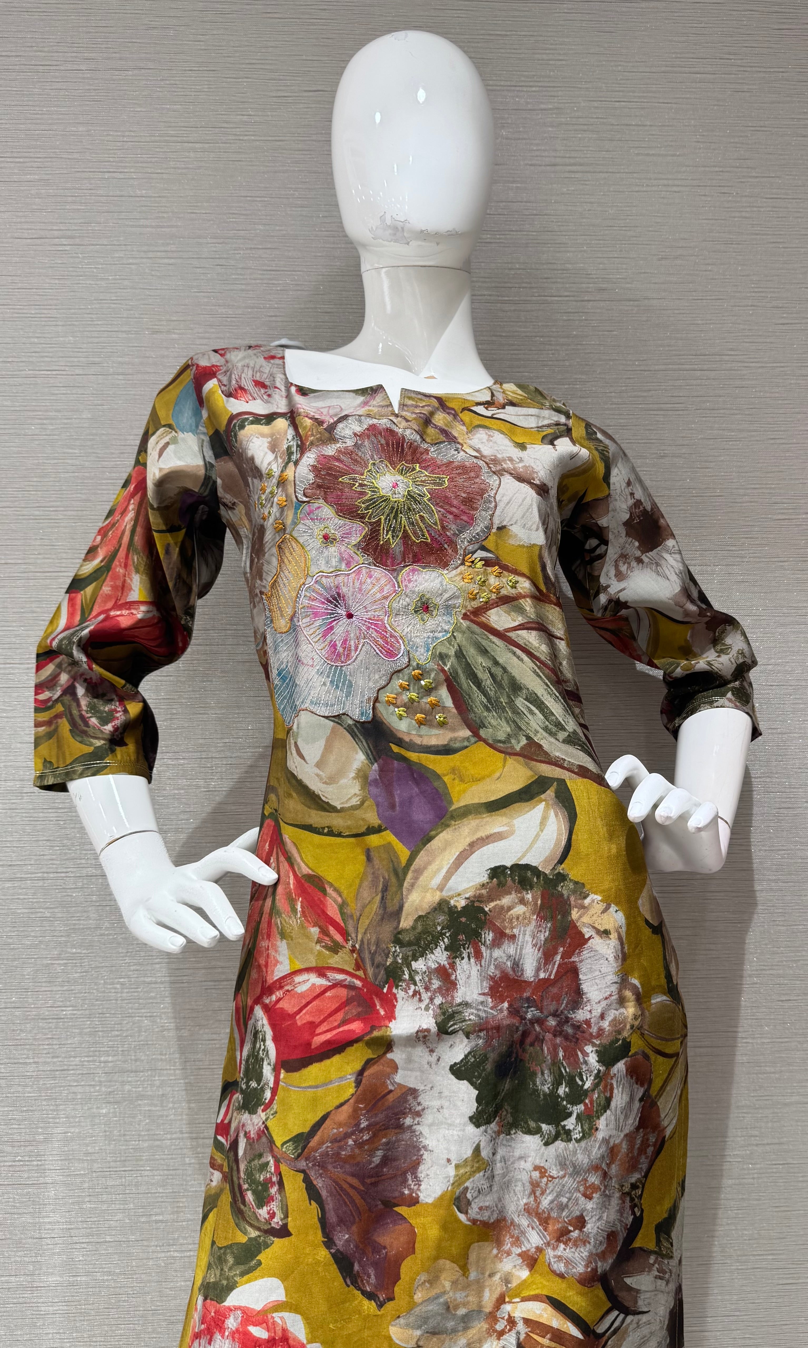 Multi Floral Print Tunic top and bottom