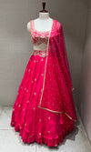 Fuchsia Pink Embroidered Designer Lehenga