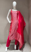 Rani pink banarasi kurta set