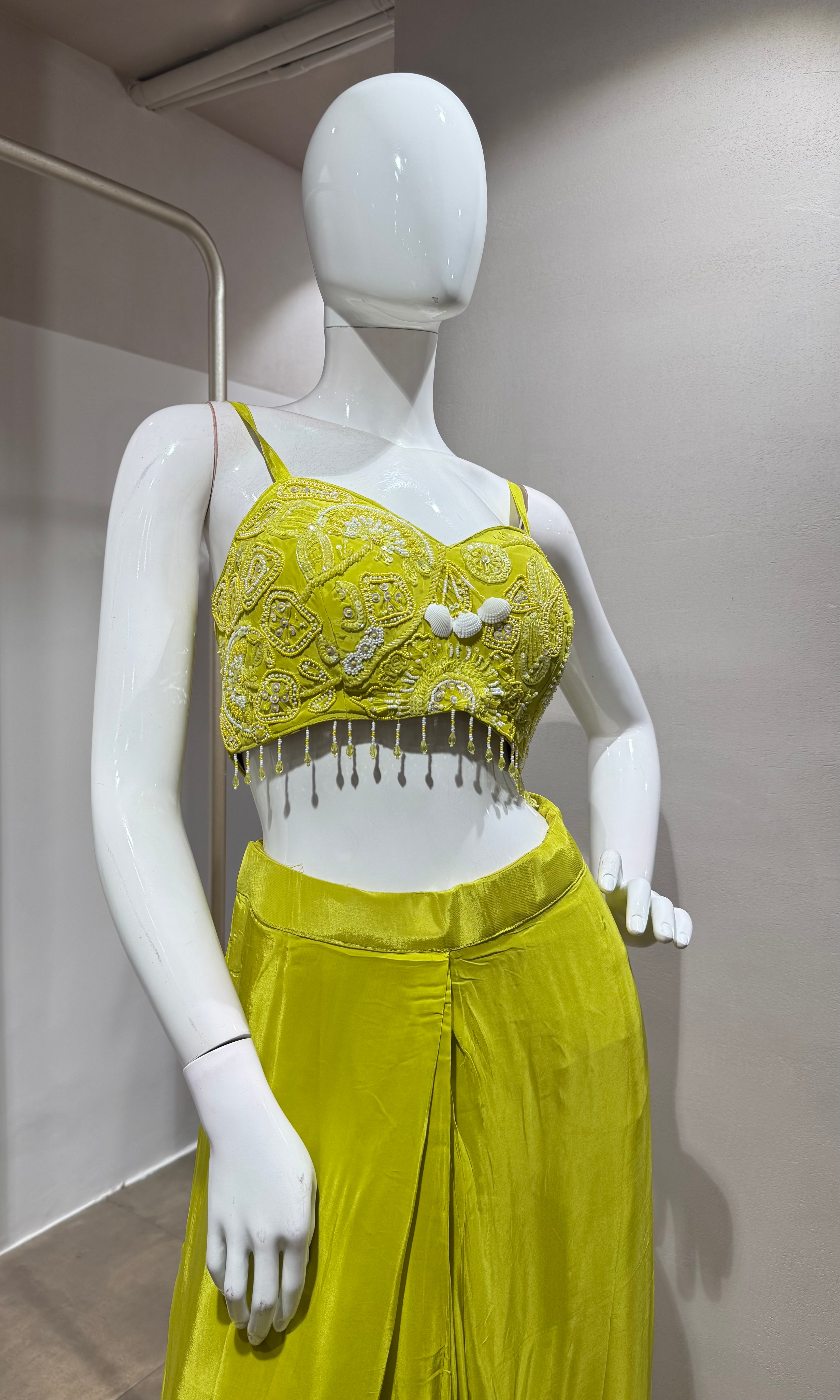 LIRIL DRAPE SKIRT WITH CROP JACKET