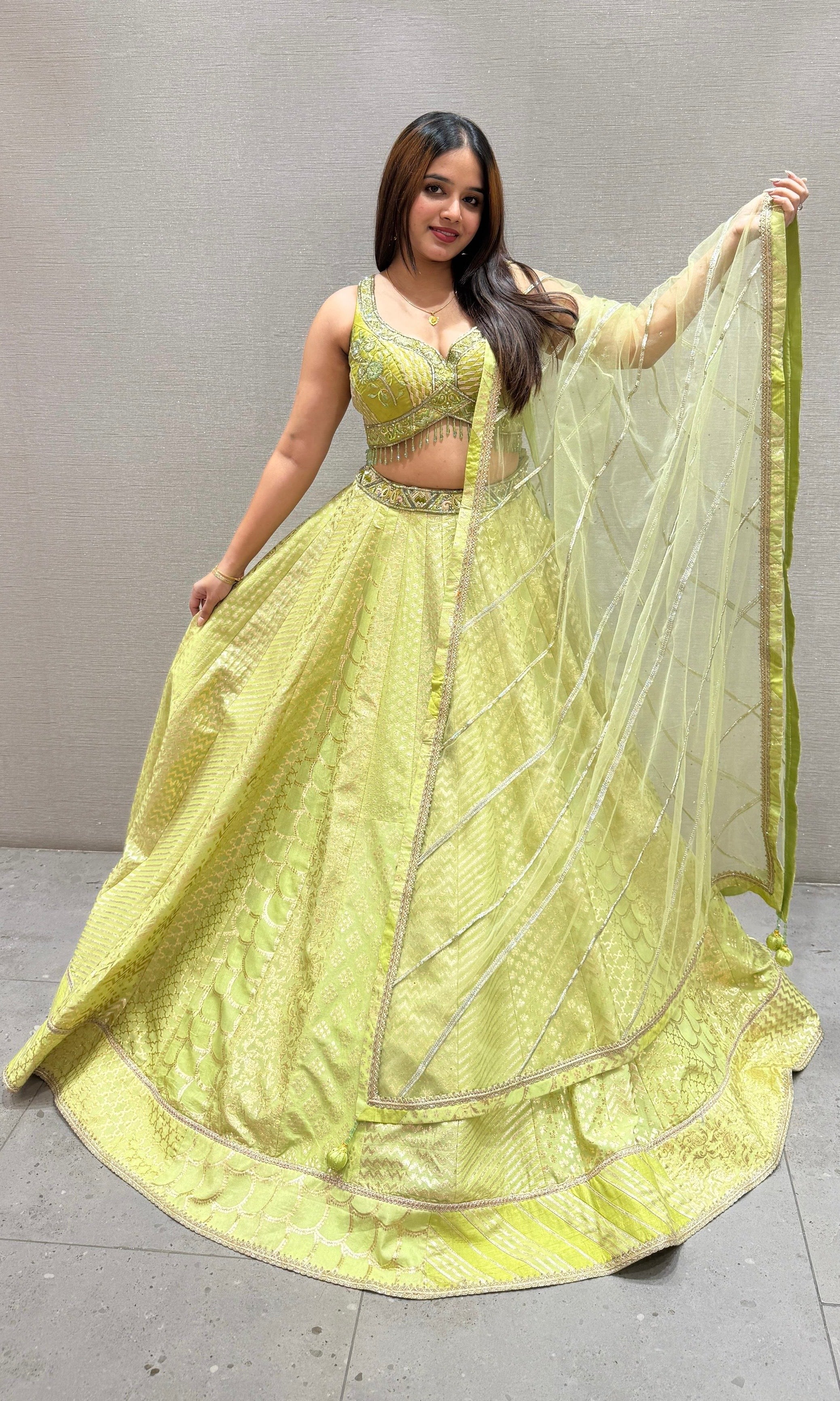 Pista Green Lehenga