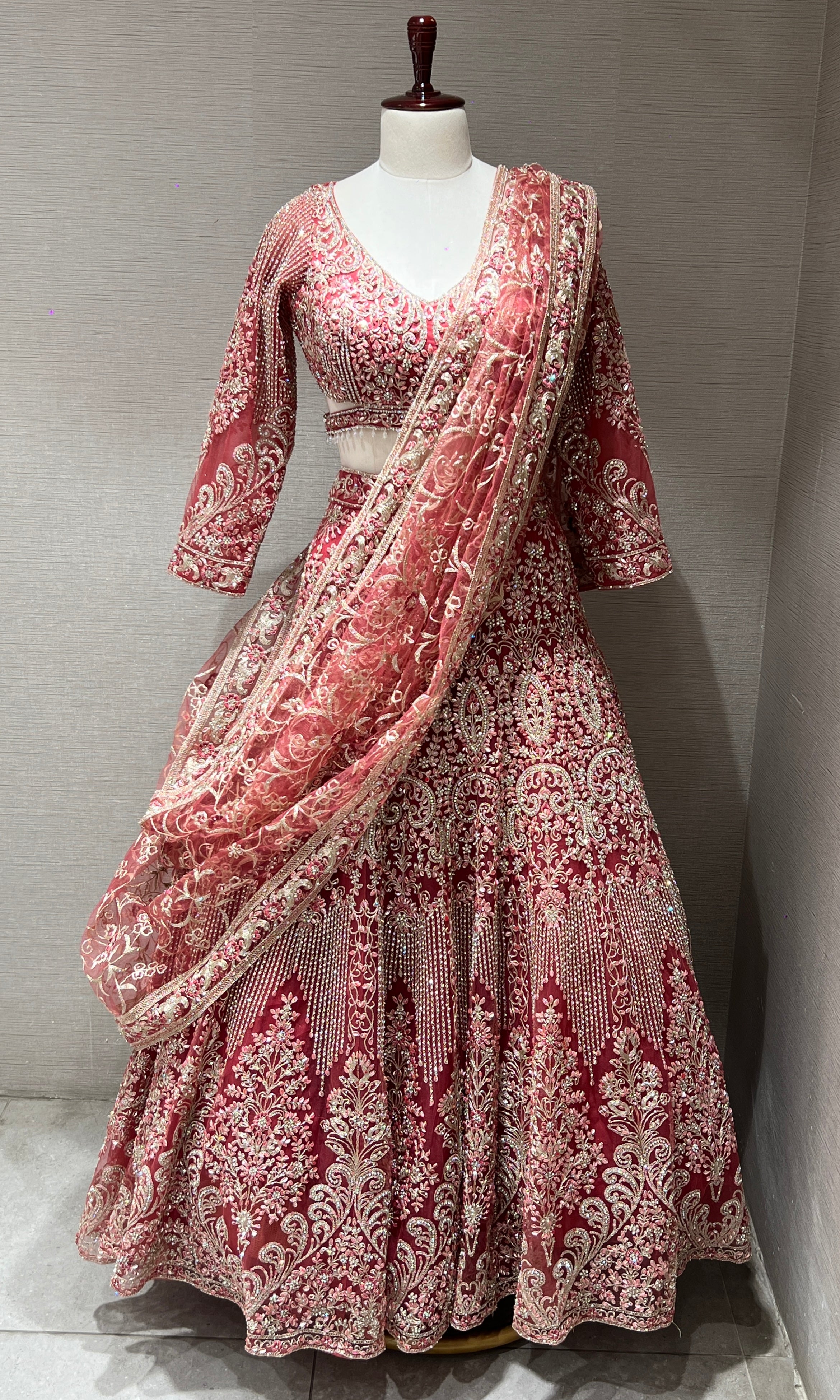 Rust Lehenga