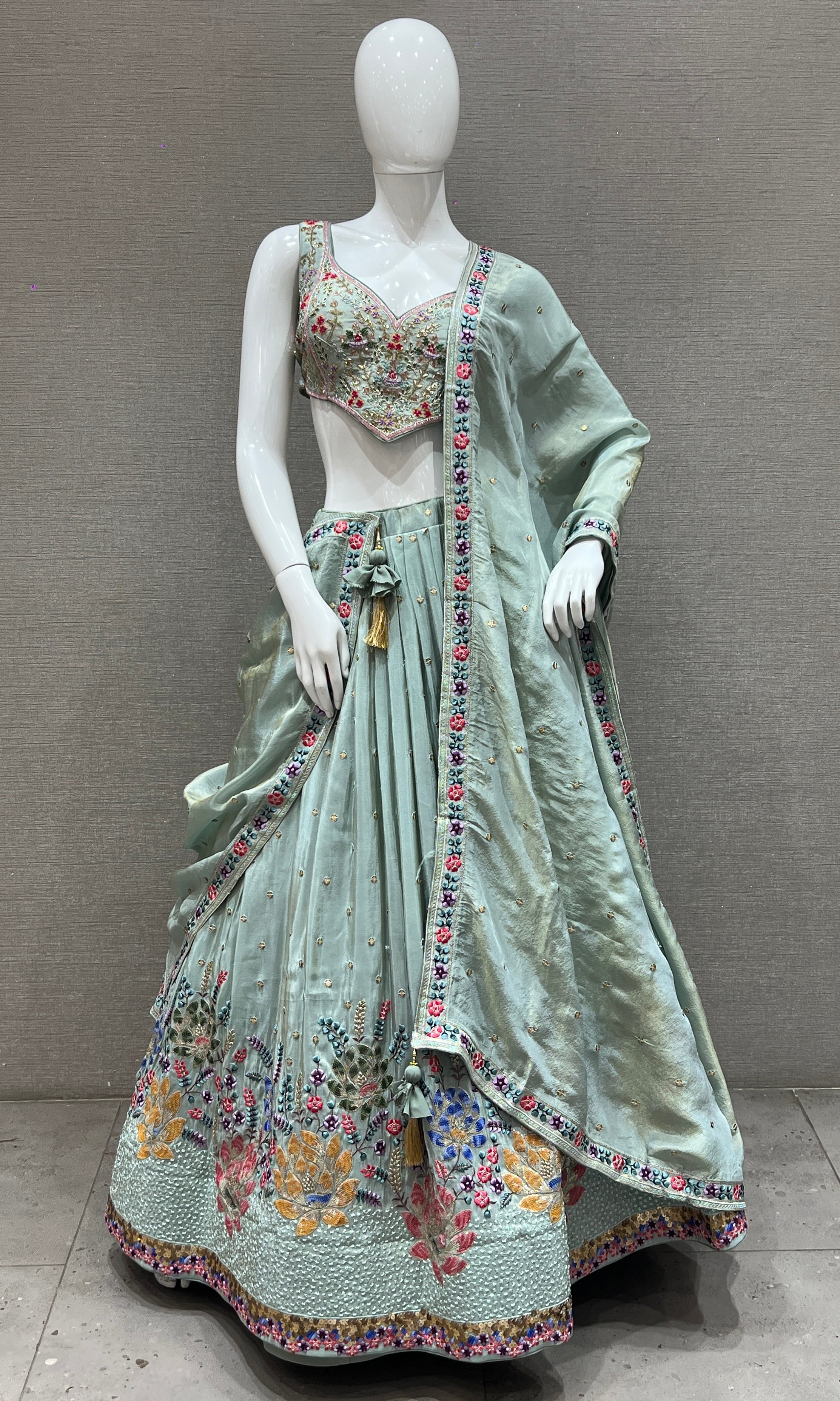 Sea green Lehenga