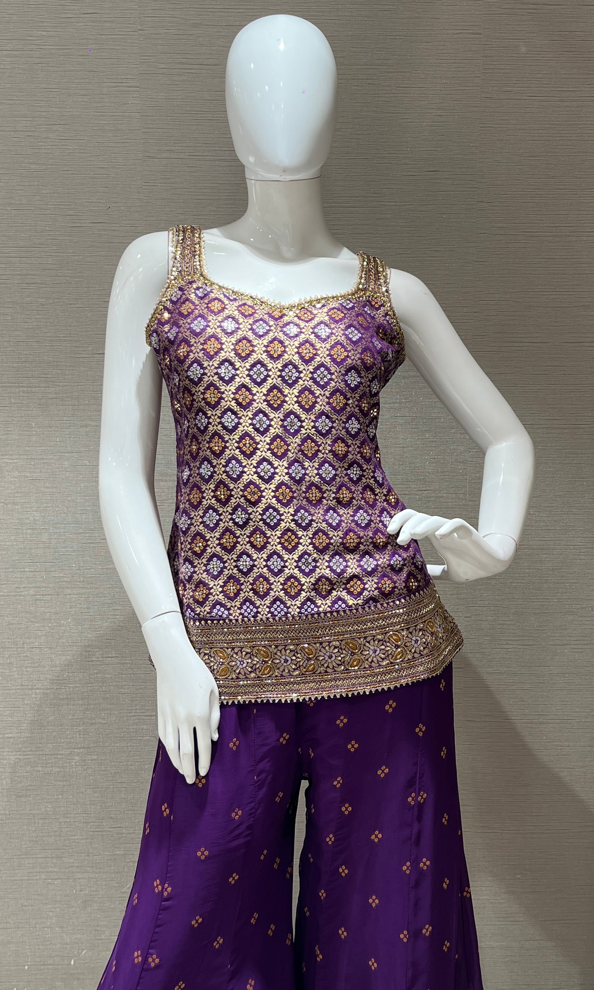 Purple palazzo set