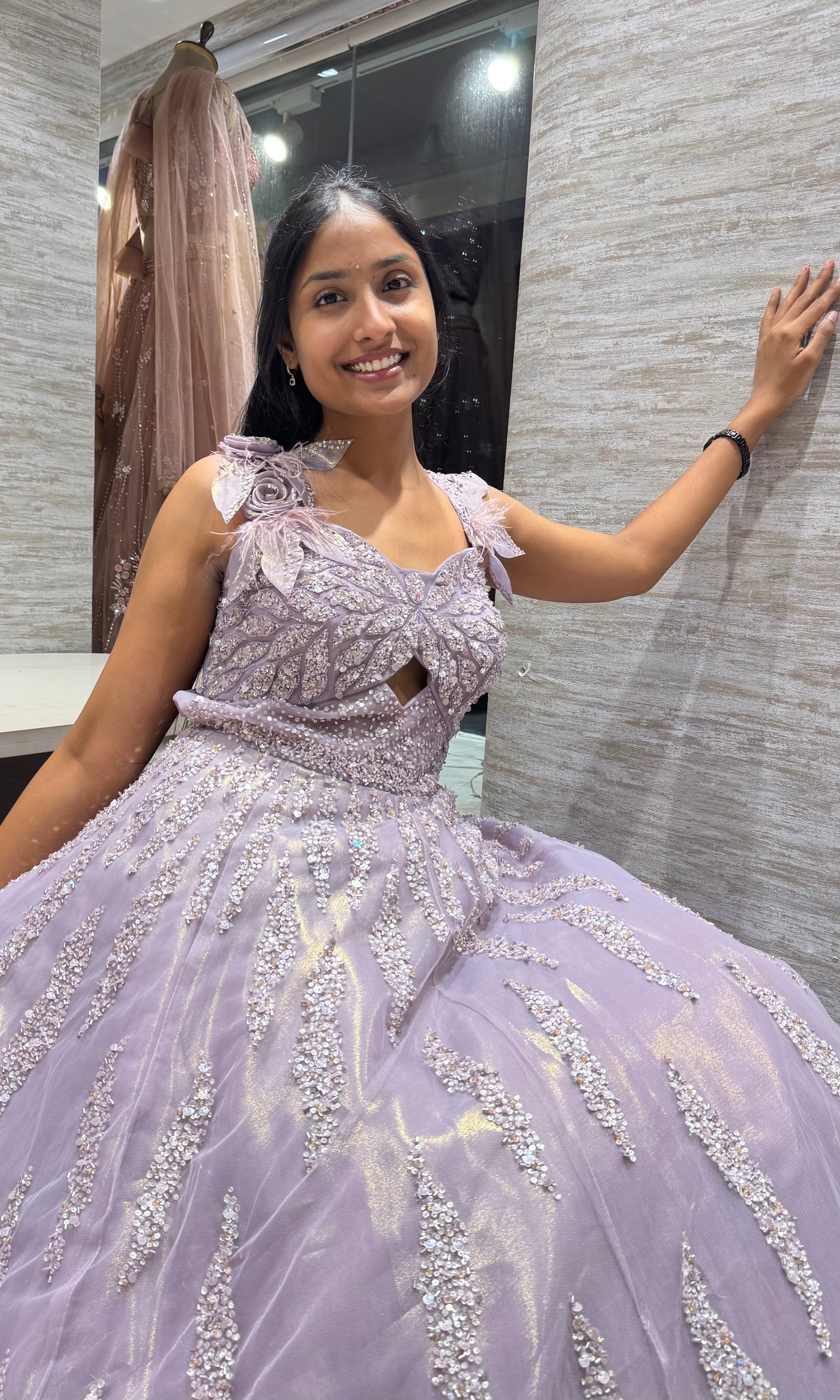 Lilac Embellished Gown