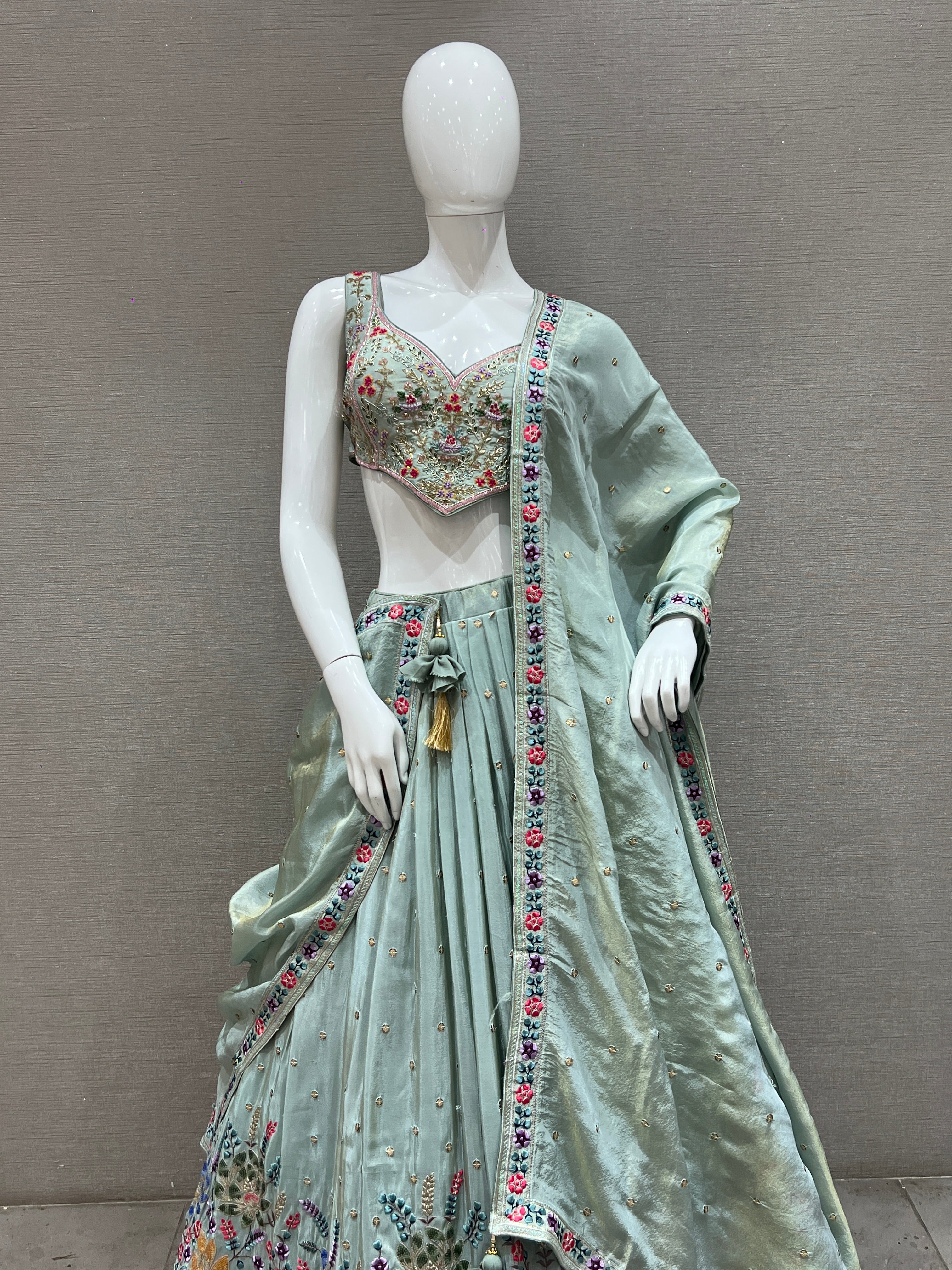 Sea green Lehenga