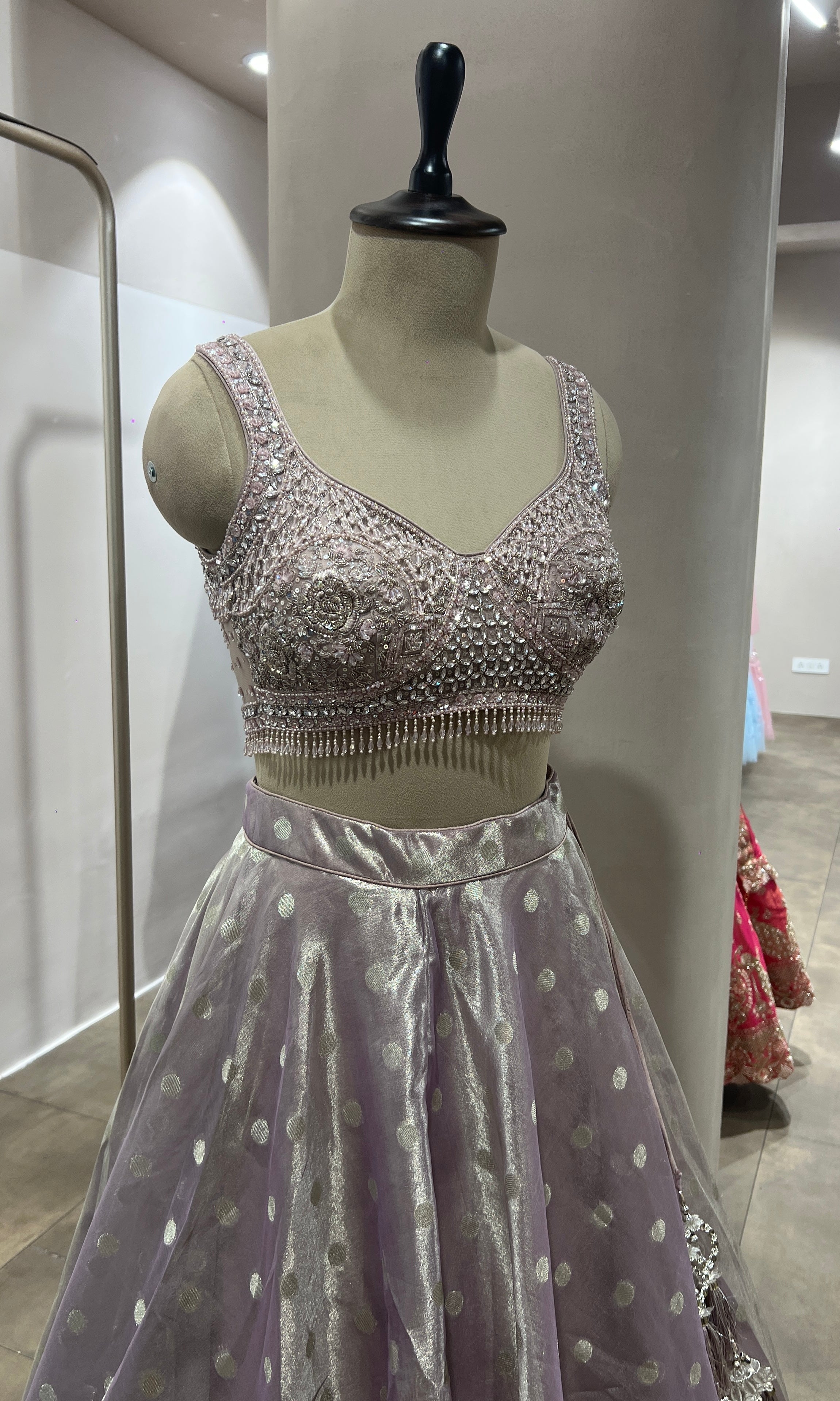Pink INTRICATE EMBROIDERED Lehenga