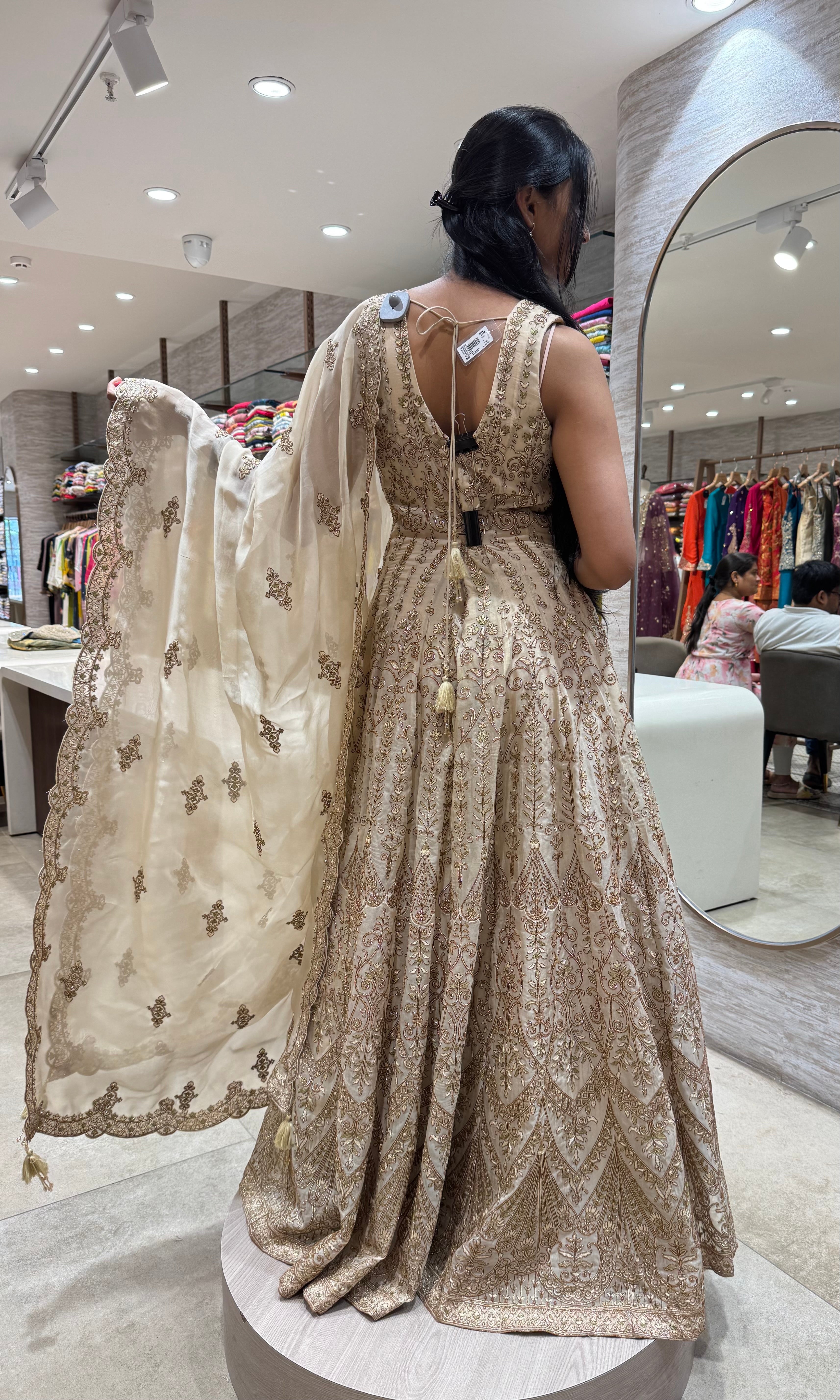 BEAGH ETHNIC GOLDEN EMBROIDERY ANARKALI SET