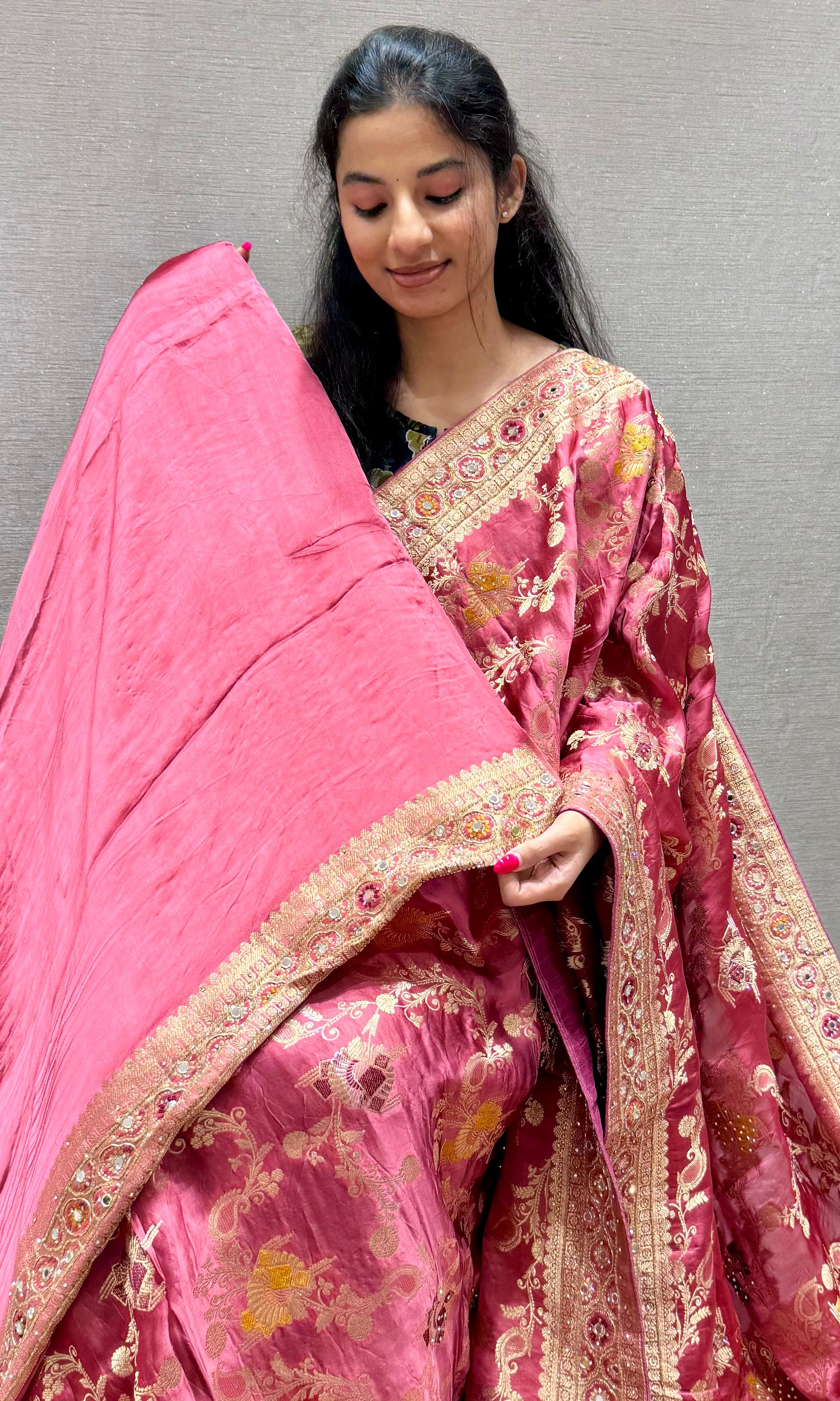 Onion pink saree