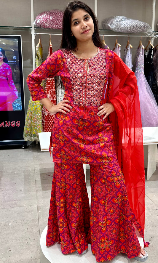 ❤️Red colour sharara