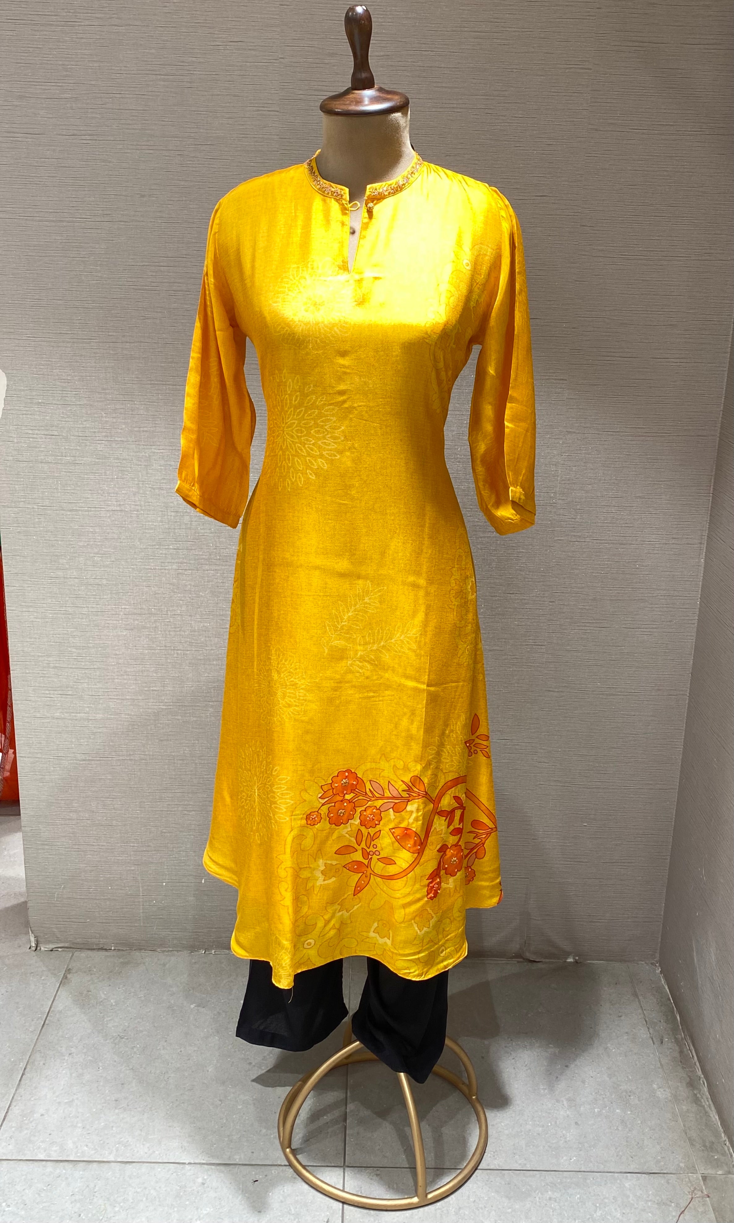 Yellow Bloom Kurti top