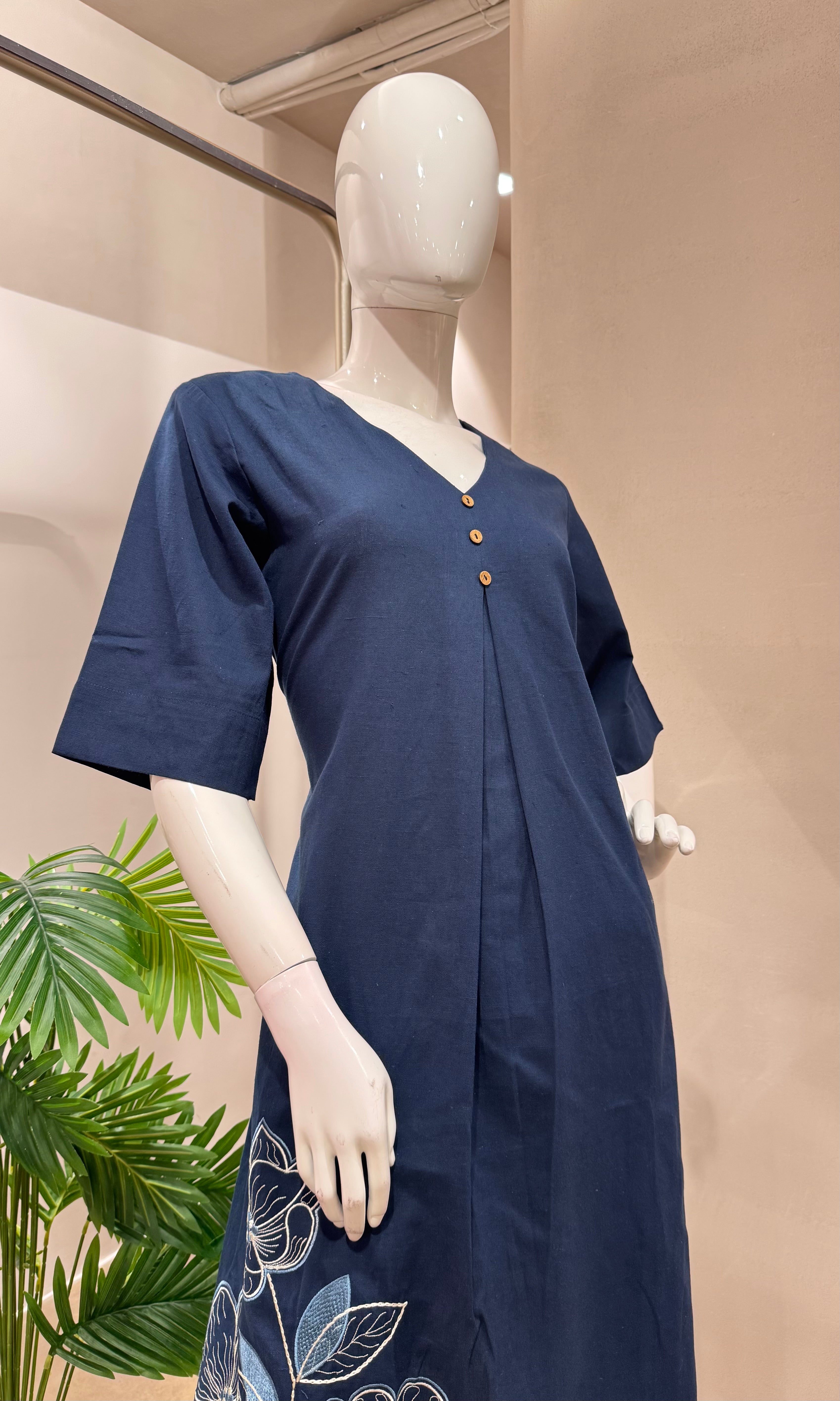 BLUE floral kurti top