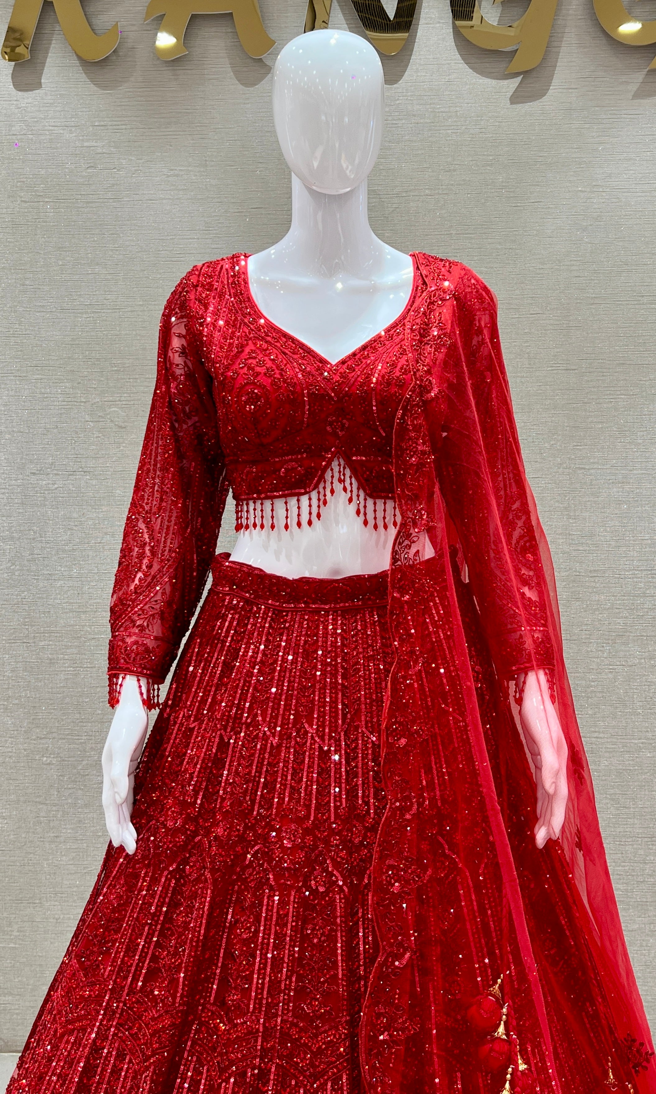 Red Lehenga