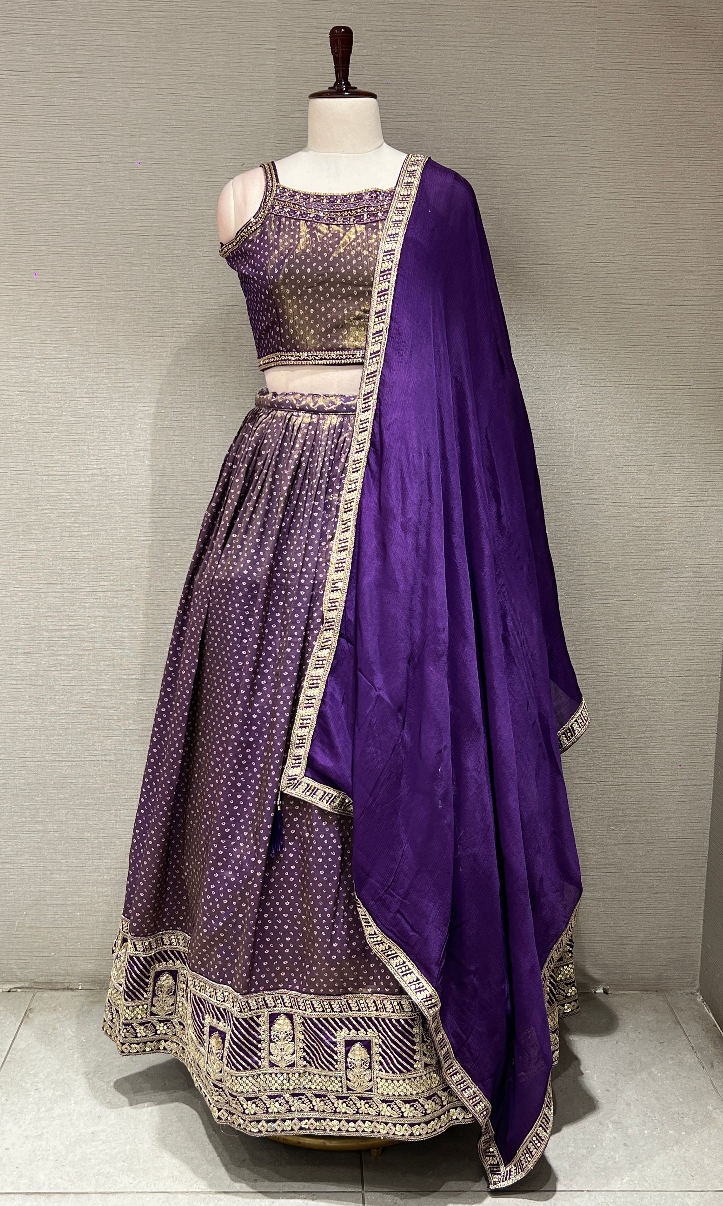 Purple EMBELLISHED Lehenga CHOLI