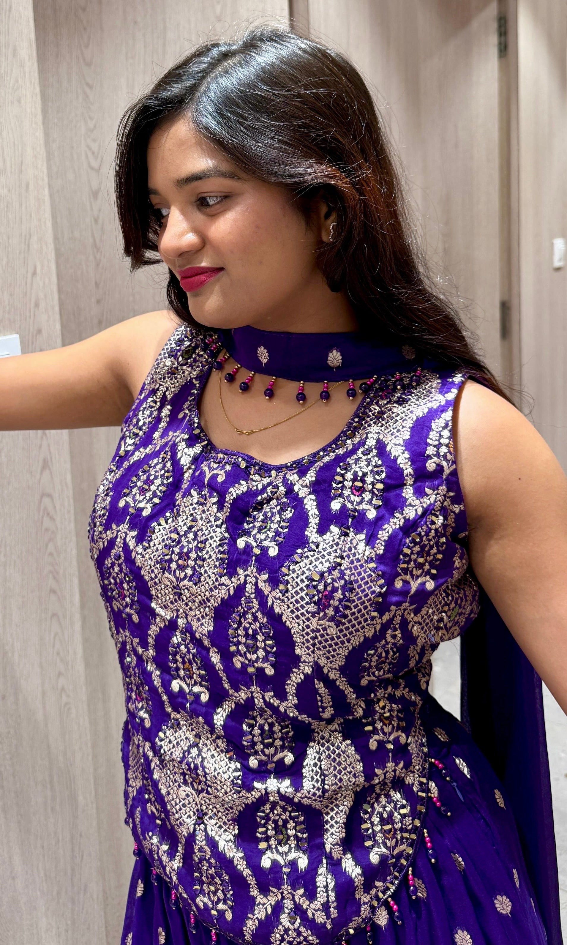 Purple palazzo set
