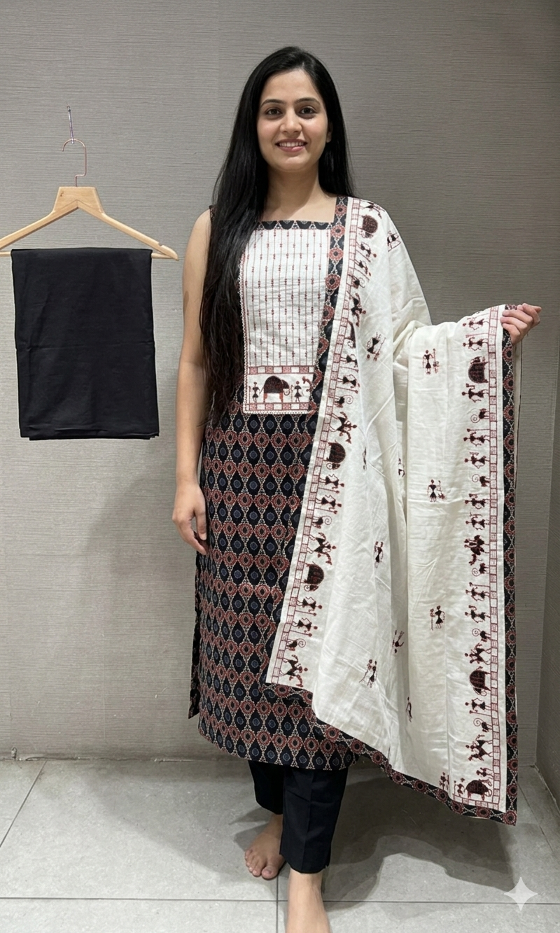 BLACK dress material