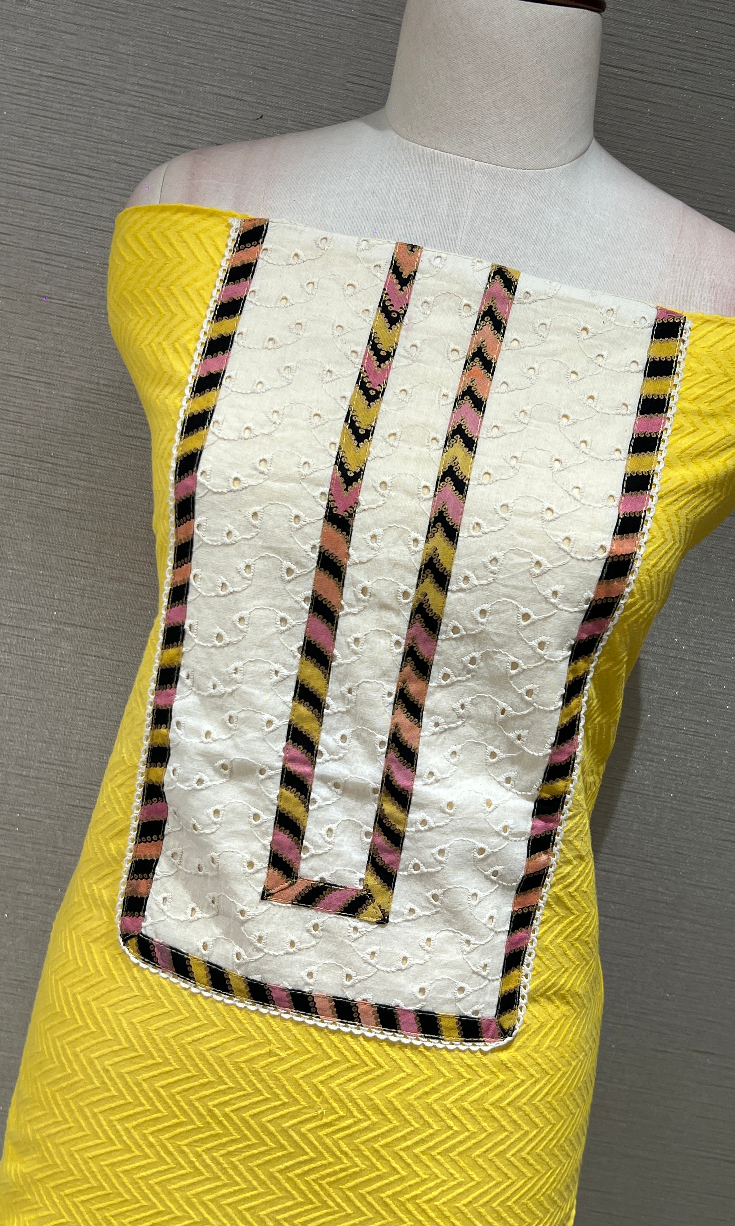 Yellow dress material