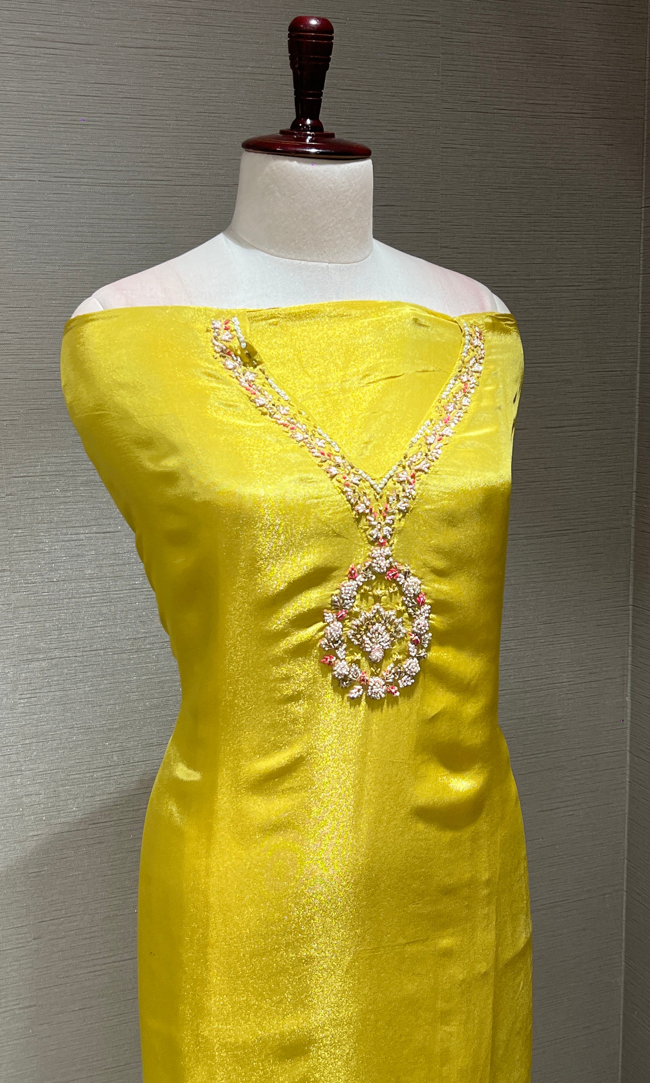 Yellow dress MATERIAL