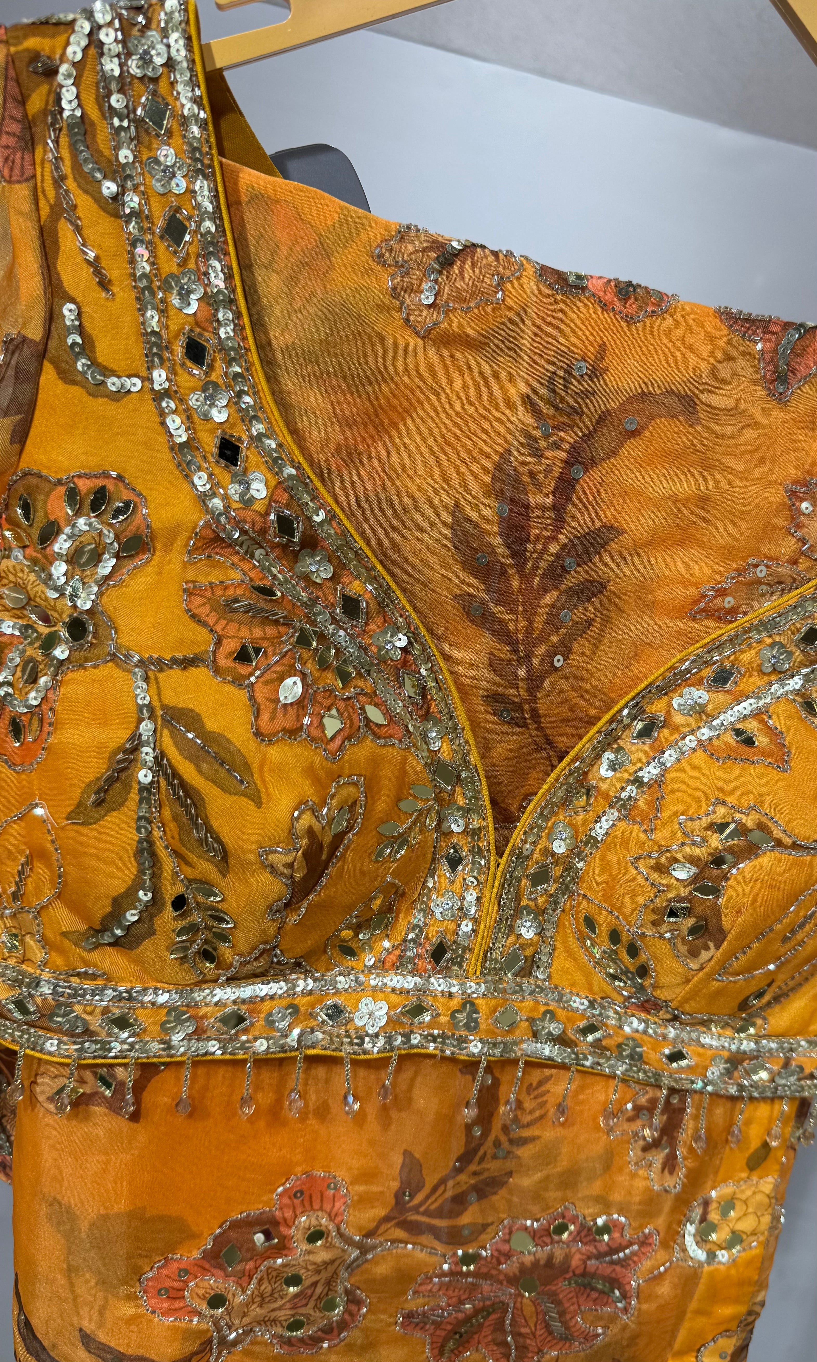 Yellow DESIGNER saree with blouse