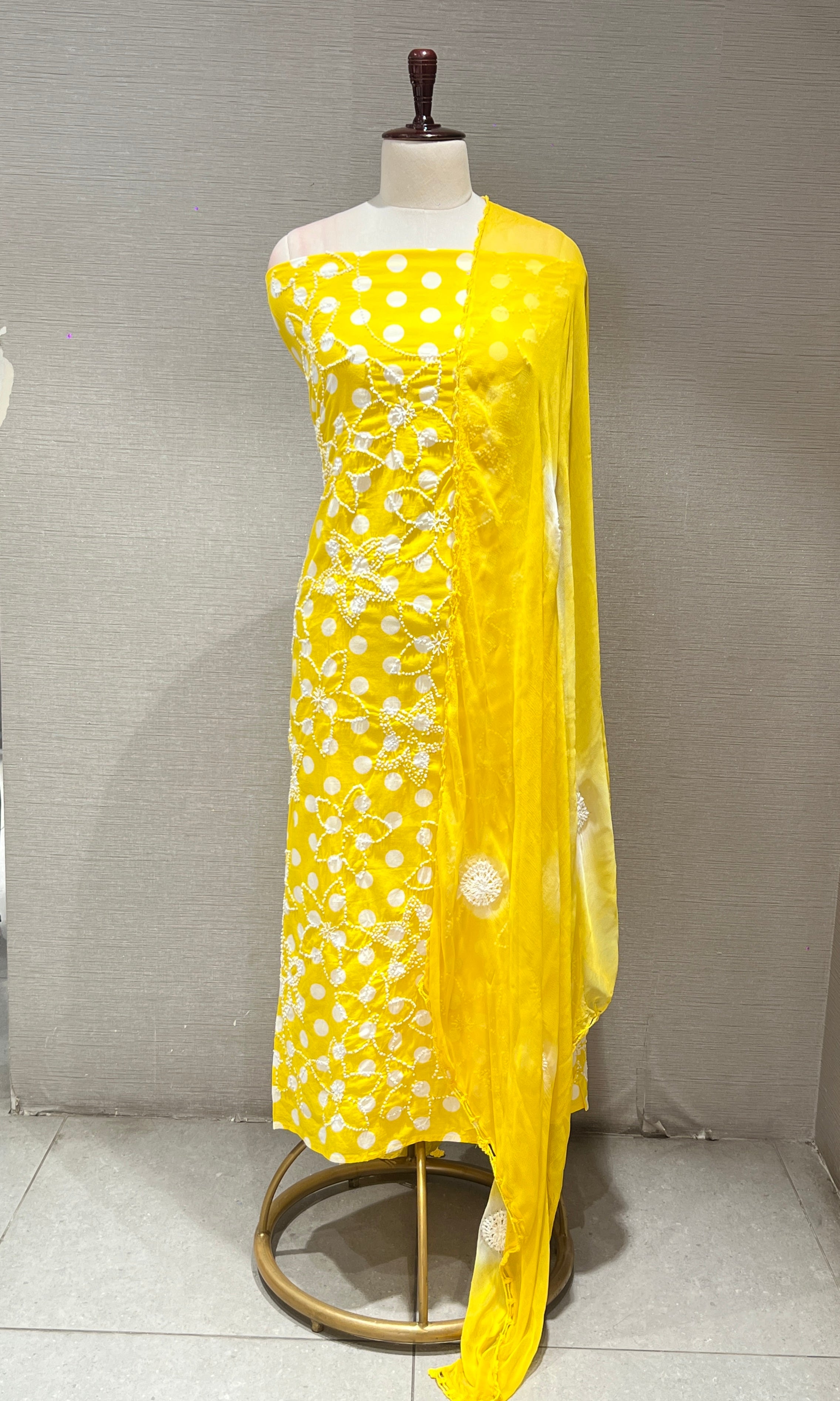 YELLOW dress material