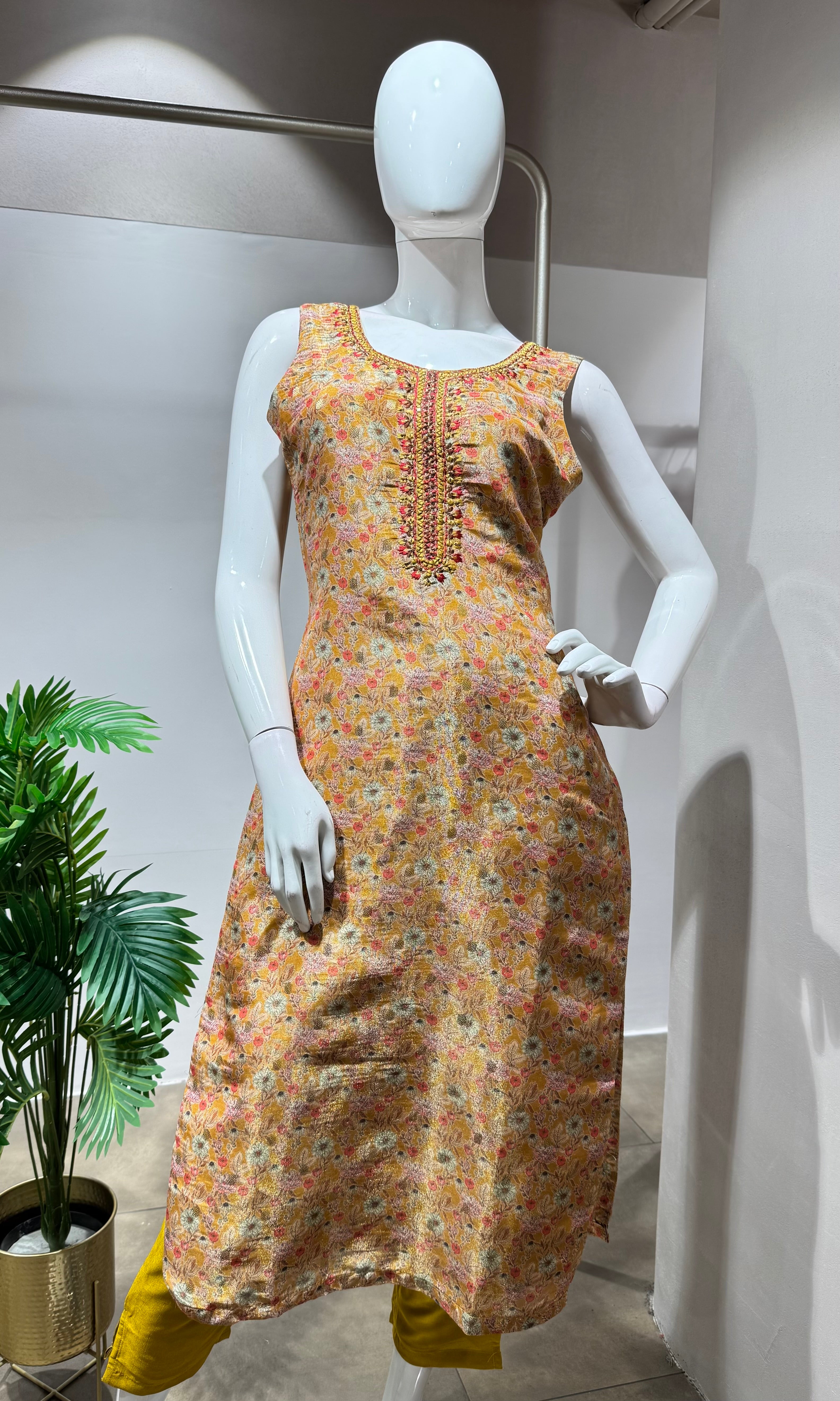 Mustard yellow kurta set