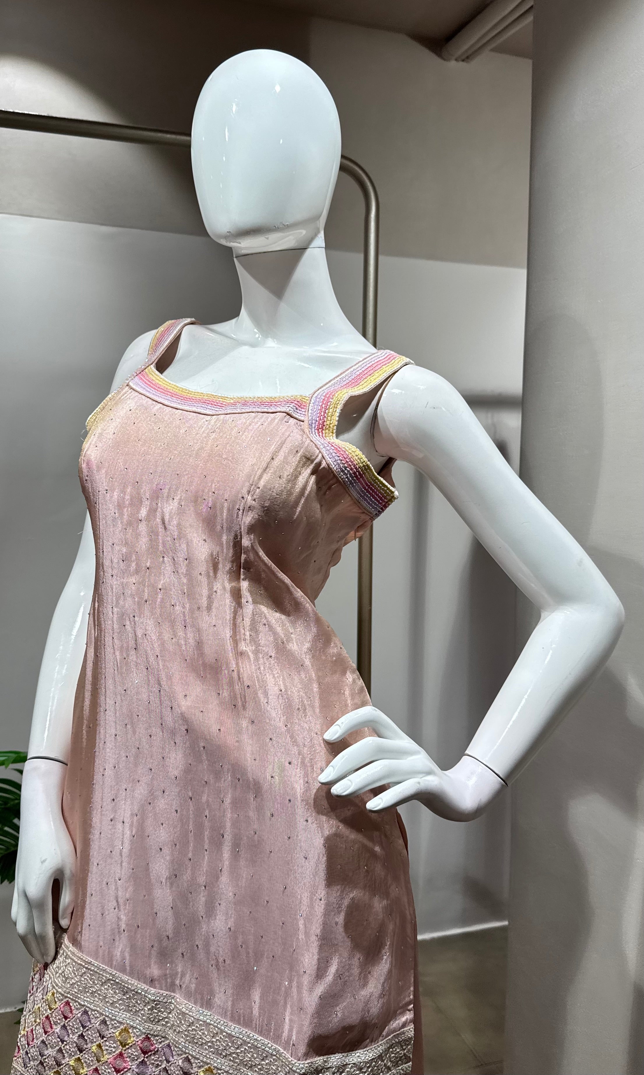 pink rose gold palazzo set