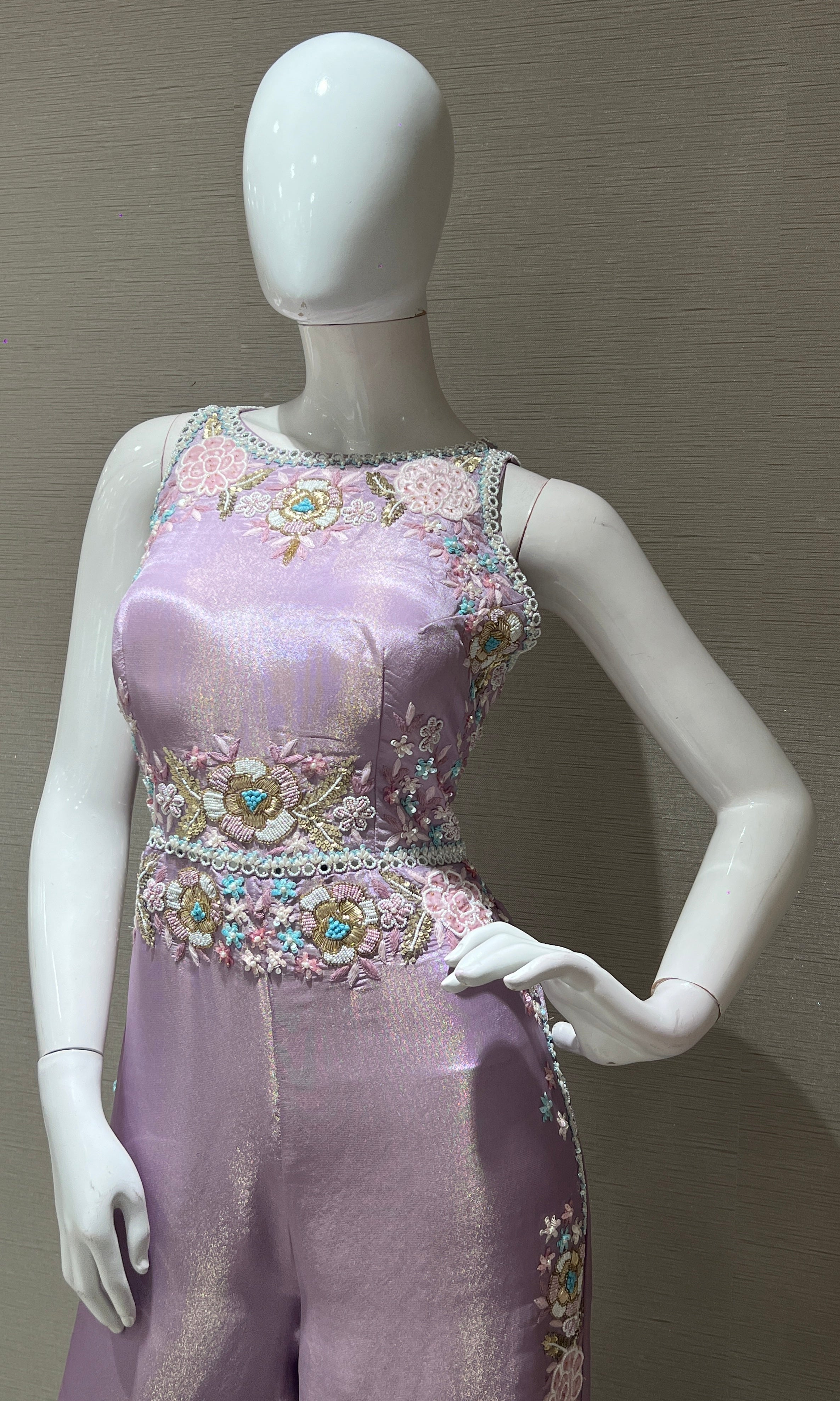 Lilac Embellished Jumpsuit