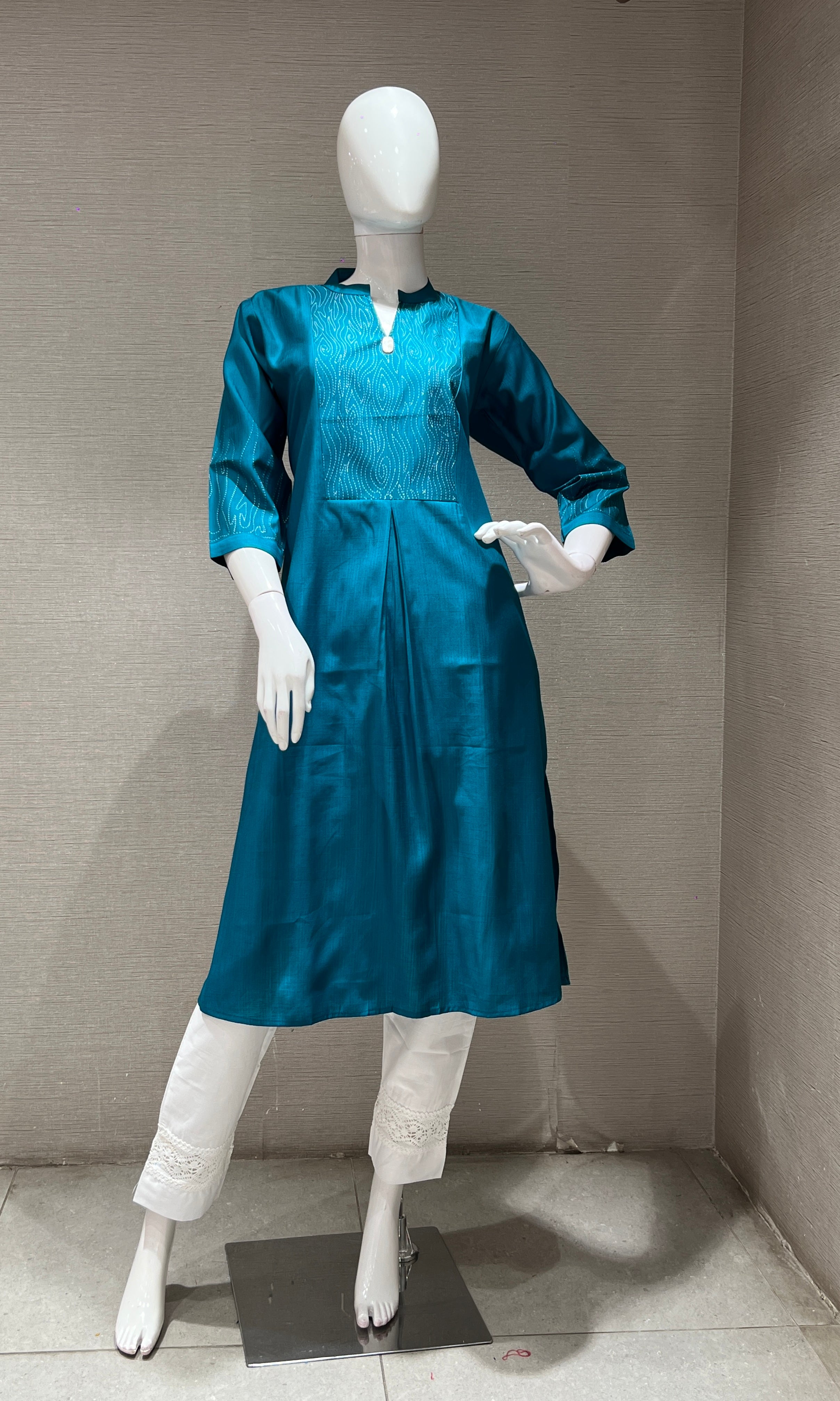 Rama blue Kurti top