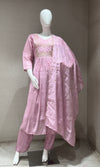Onion pink MUL CHANDERI kurta set