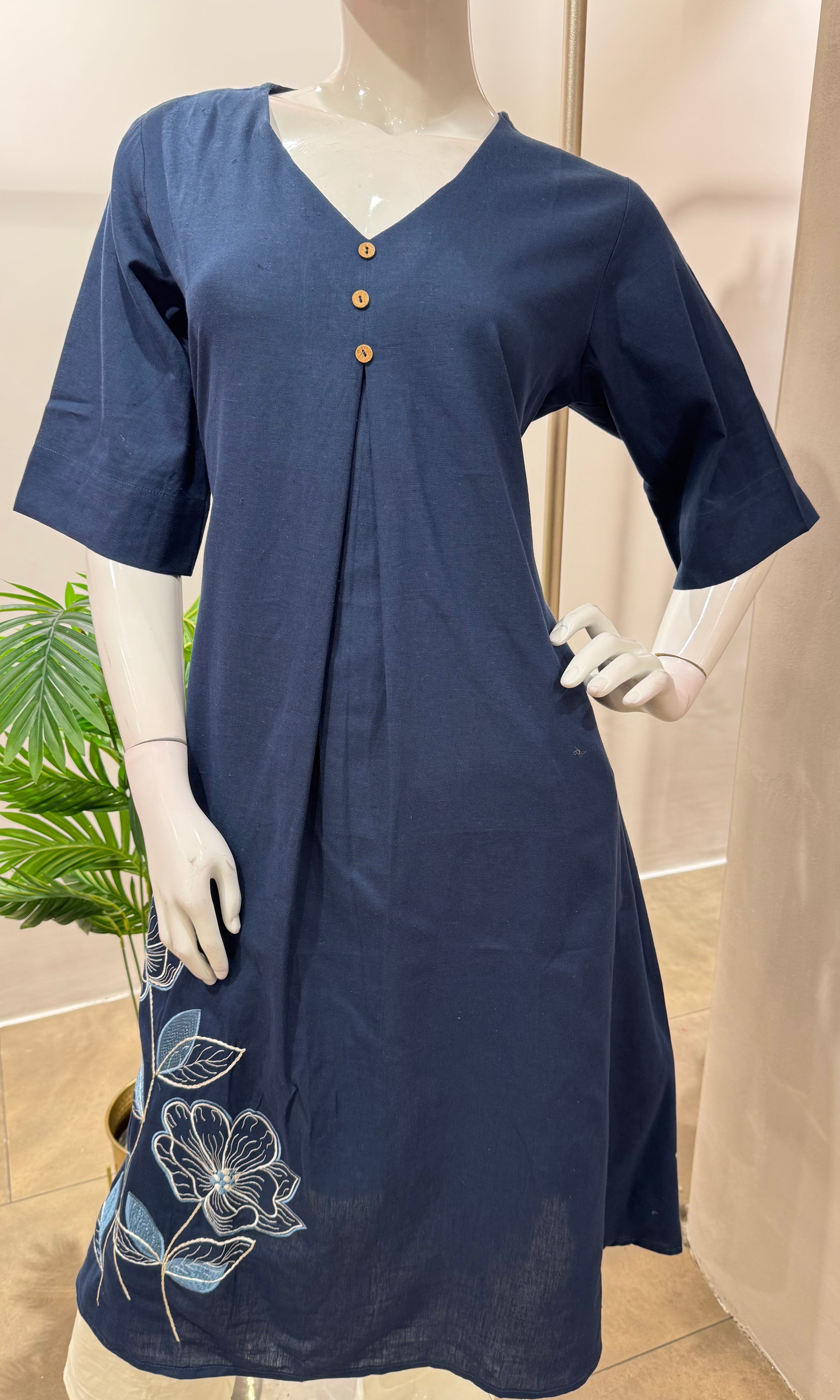 BLUE floral kurti top