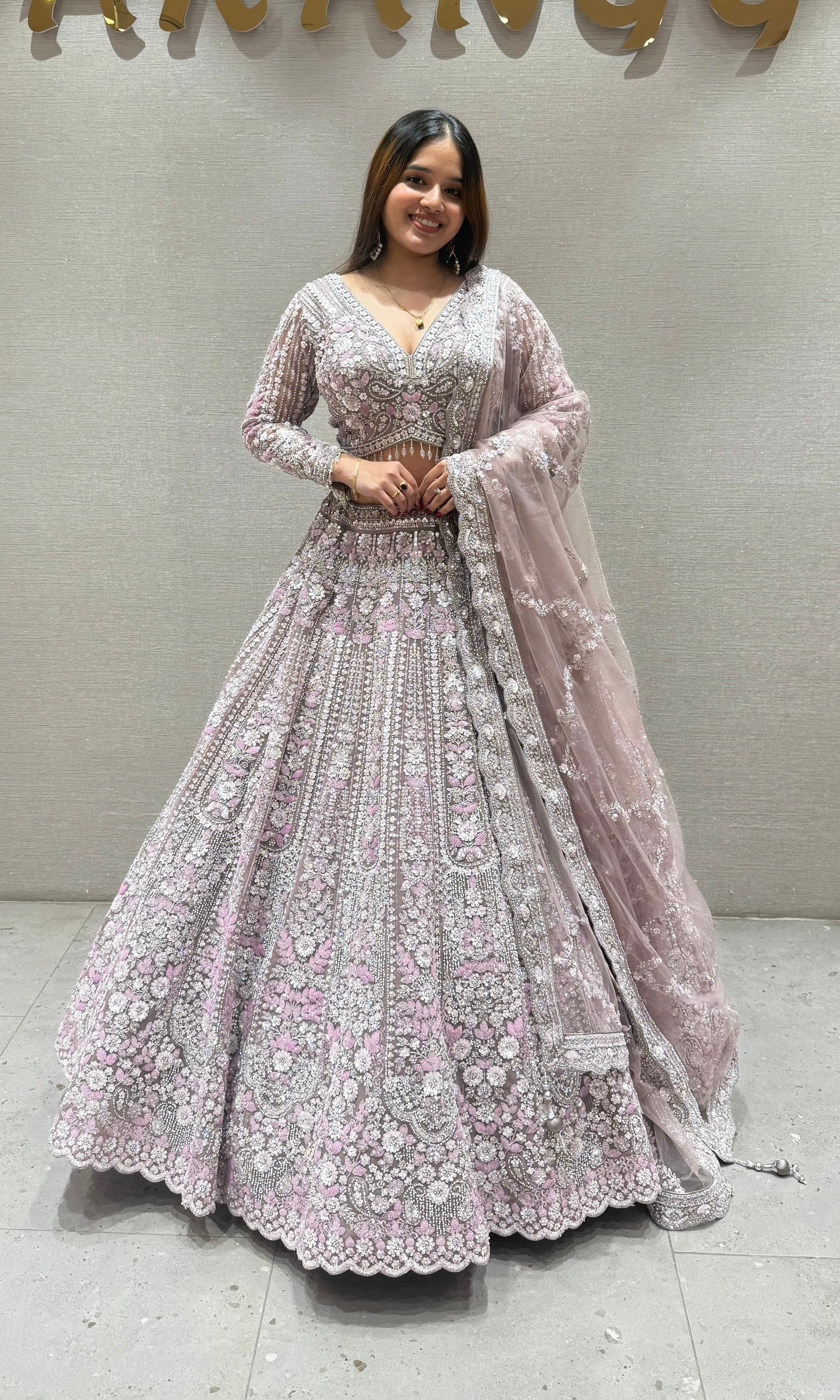 Lavender purple Lehenga