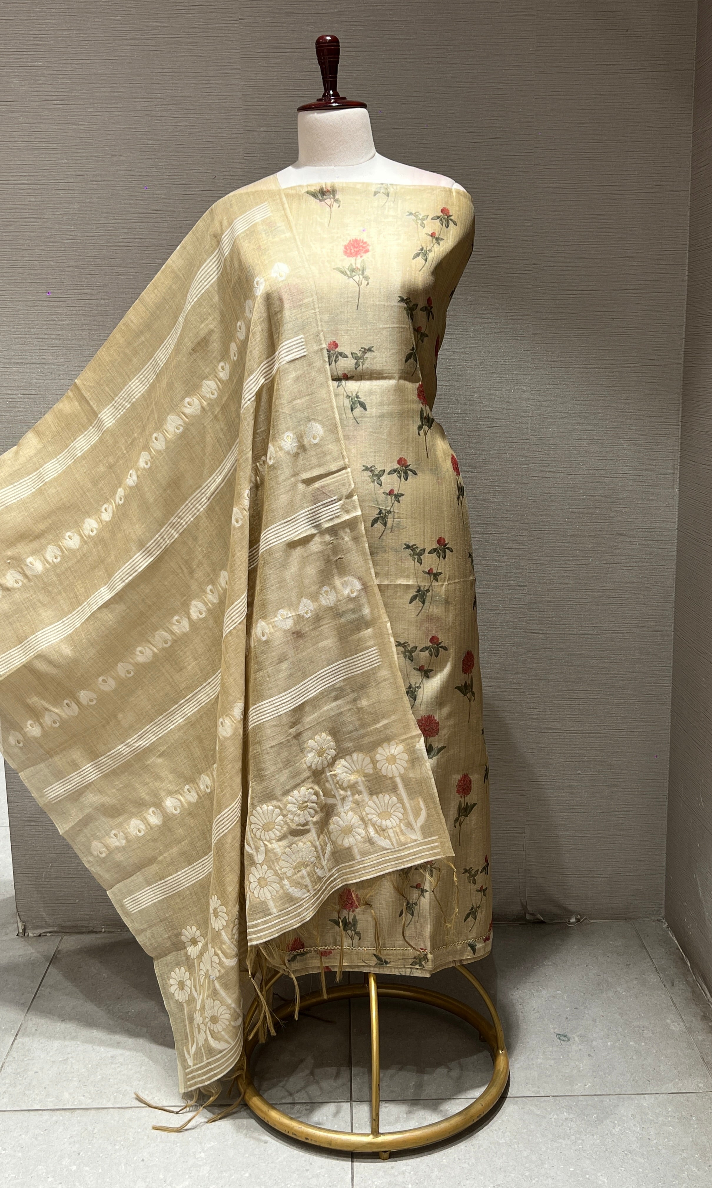 BEGIE DRESS MATERIAL