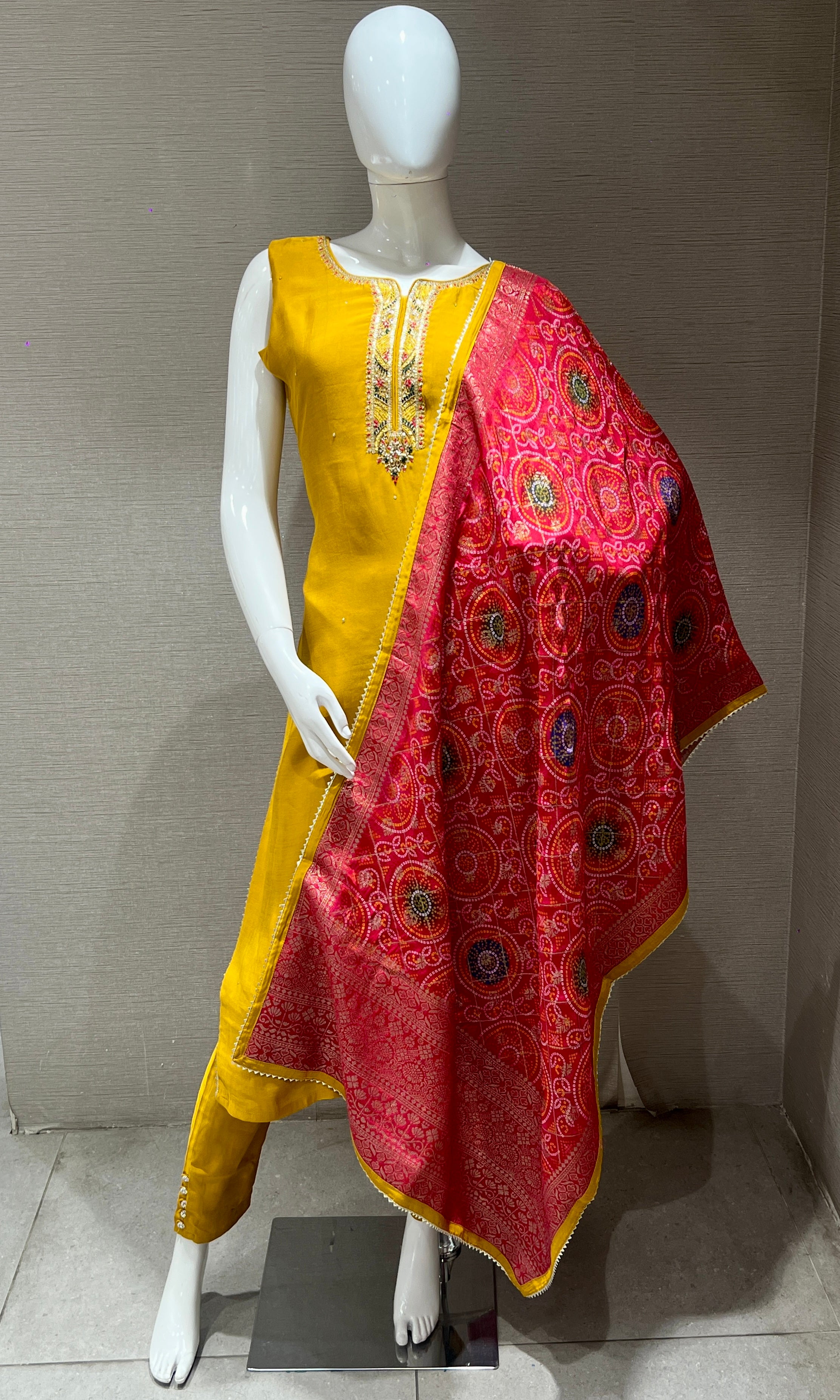 mustard yellow kurta set