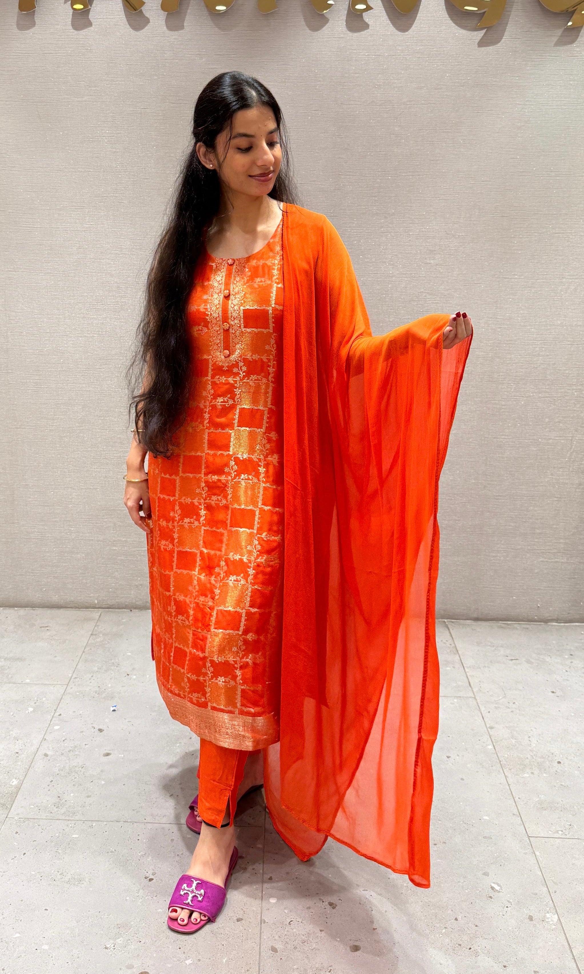 Orange kurta set