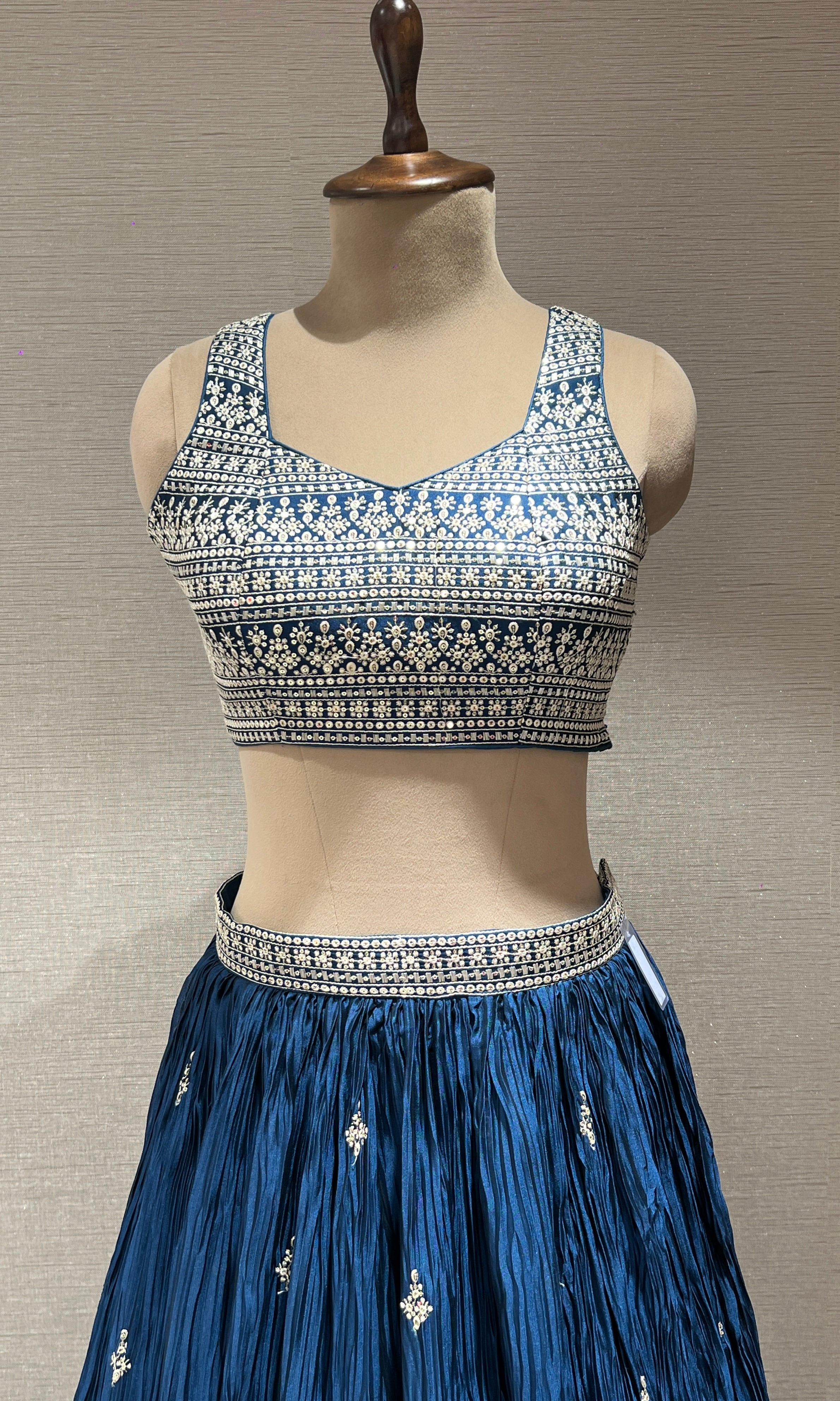 Peacock blue Lehenga