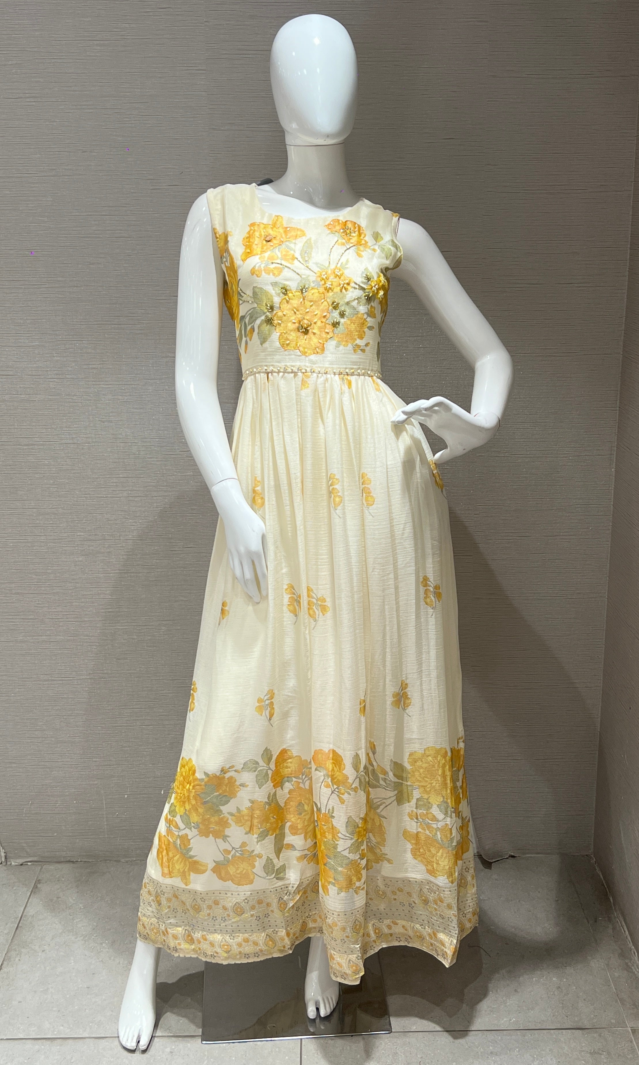 Yellow long dress