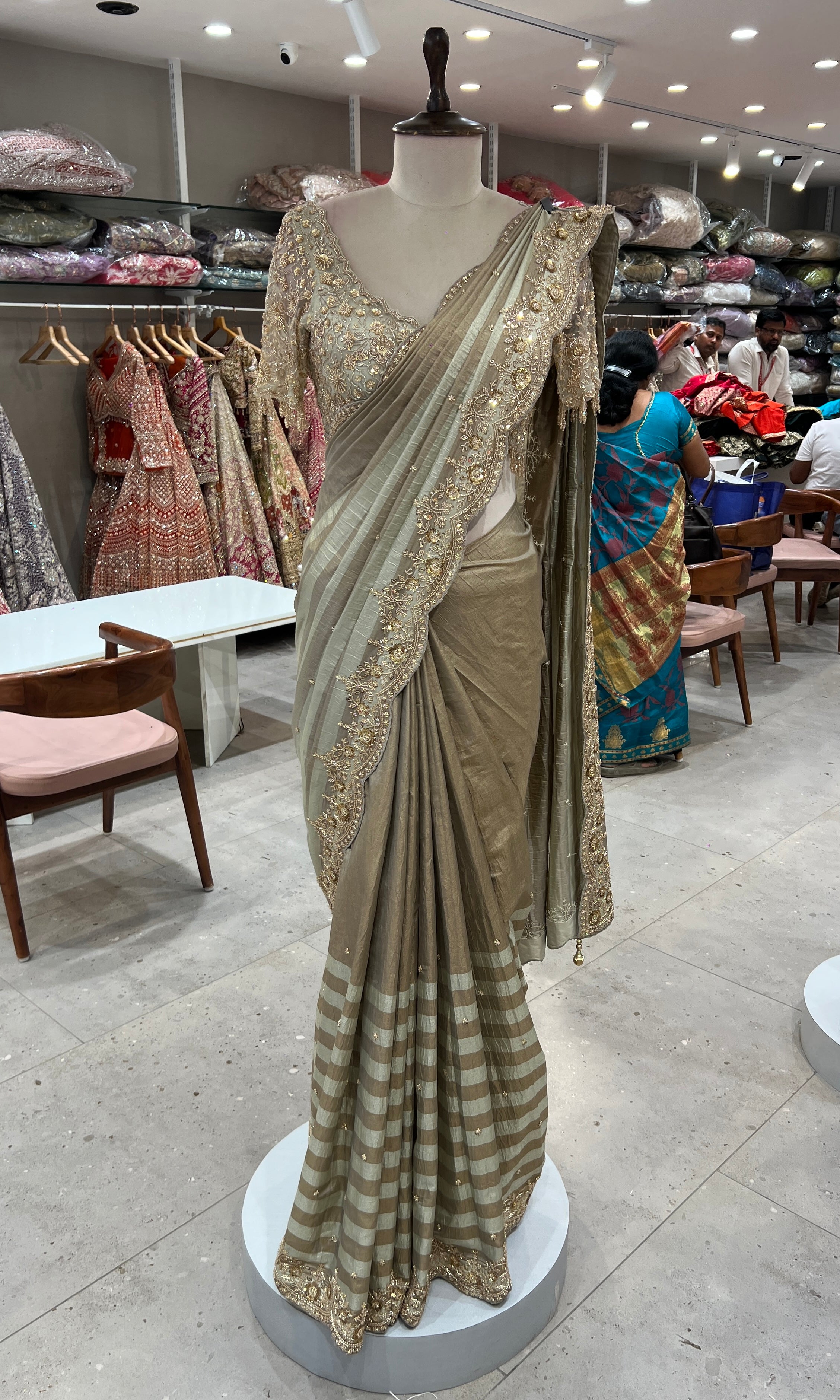 Move saree with ready blouse