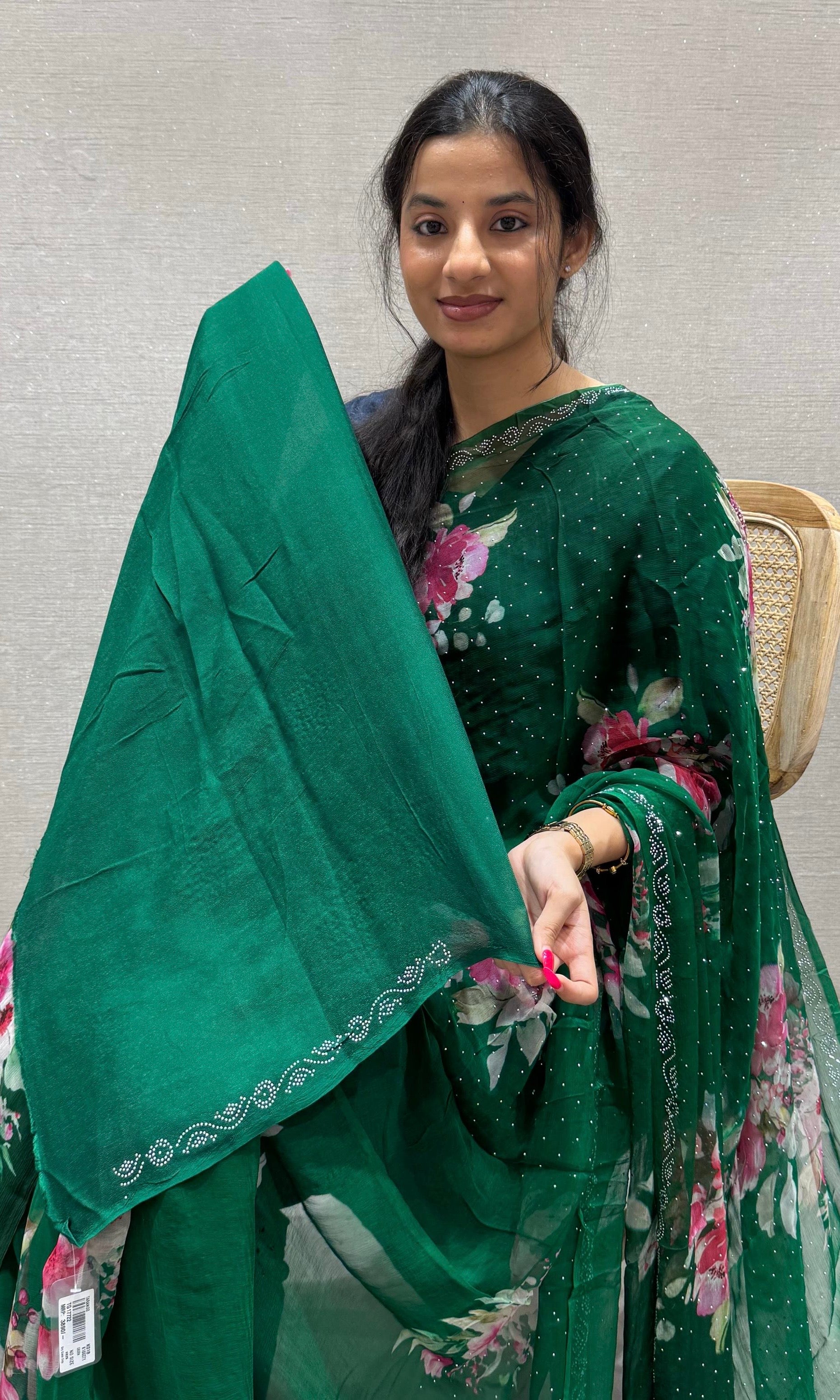 Green saree
