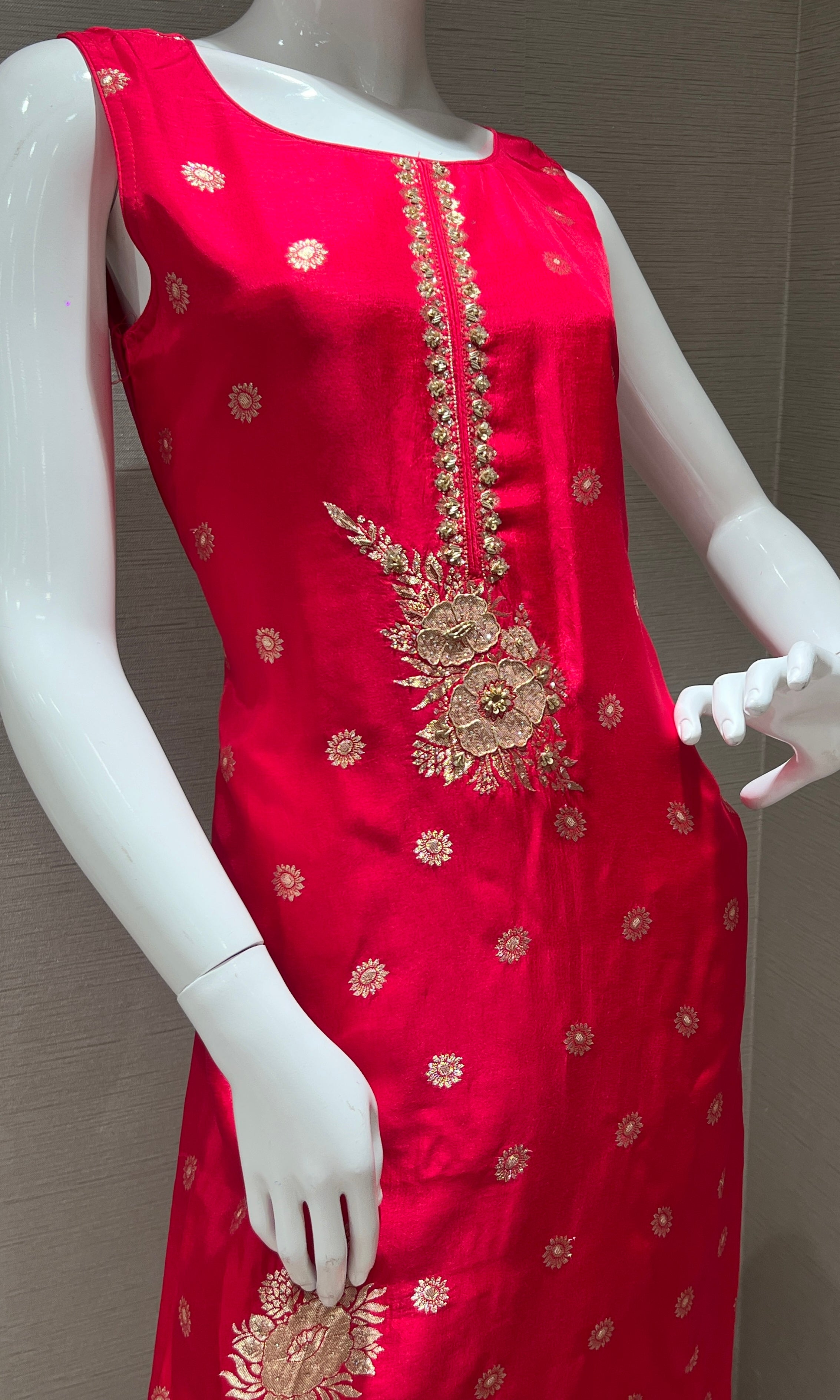 Pink Embroidered Kurta Set