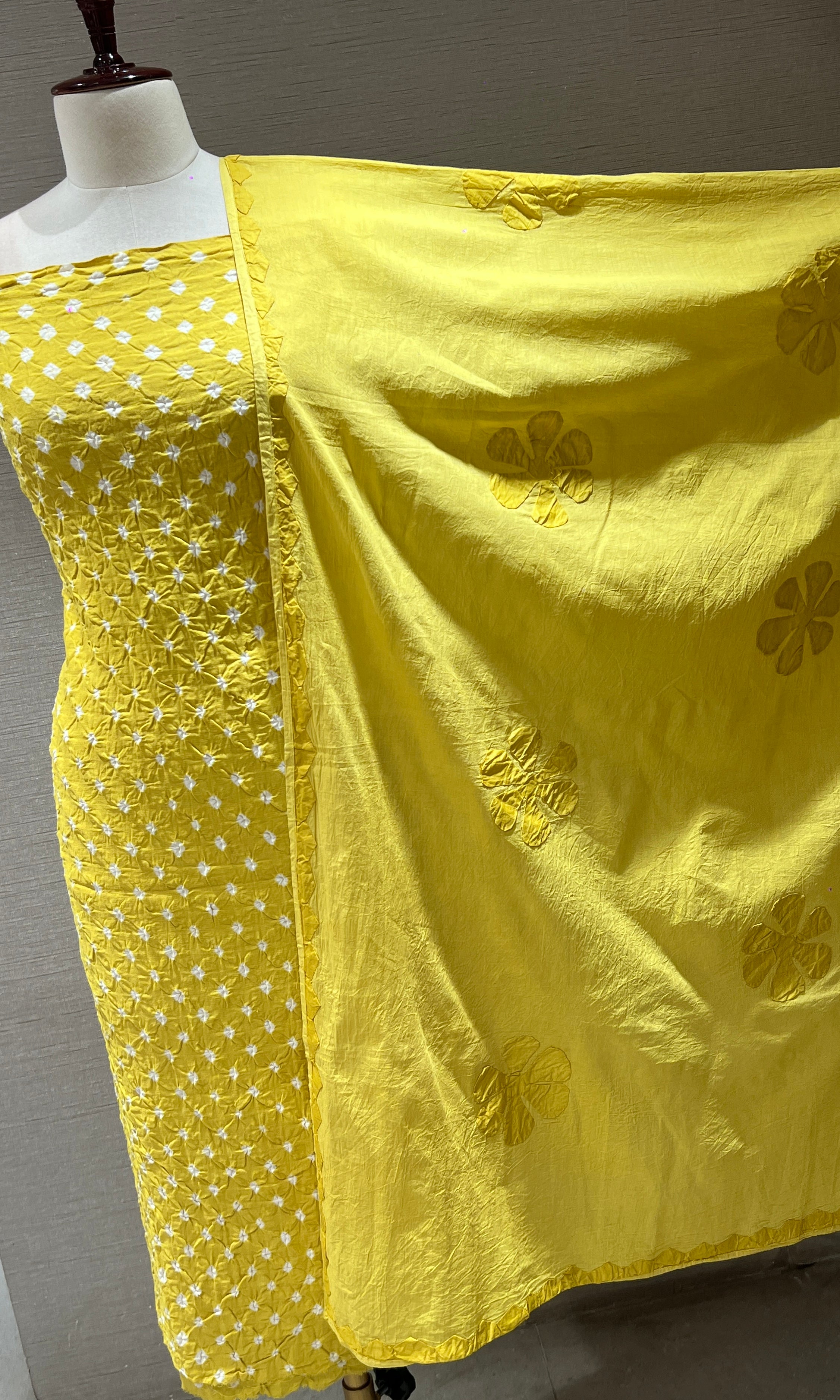 Yellow dress material
