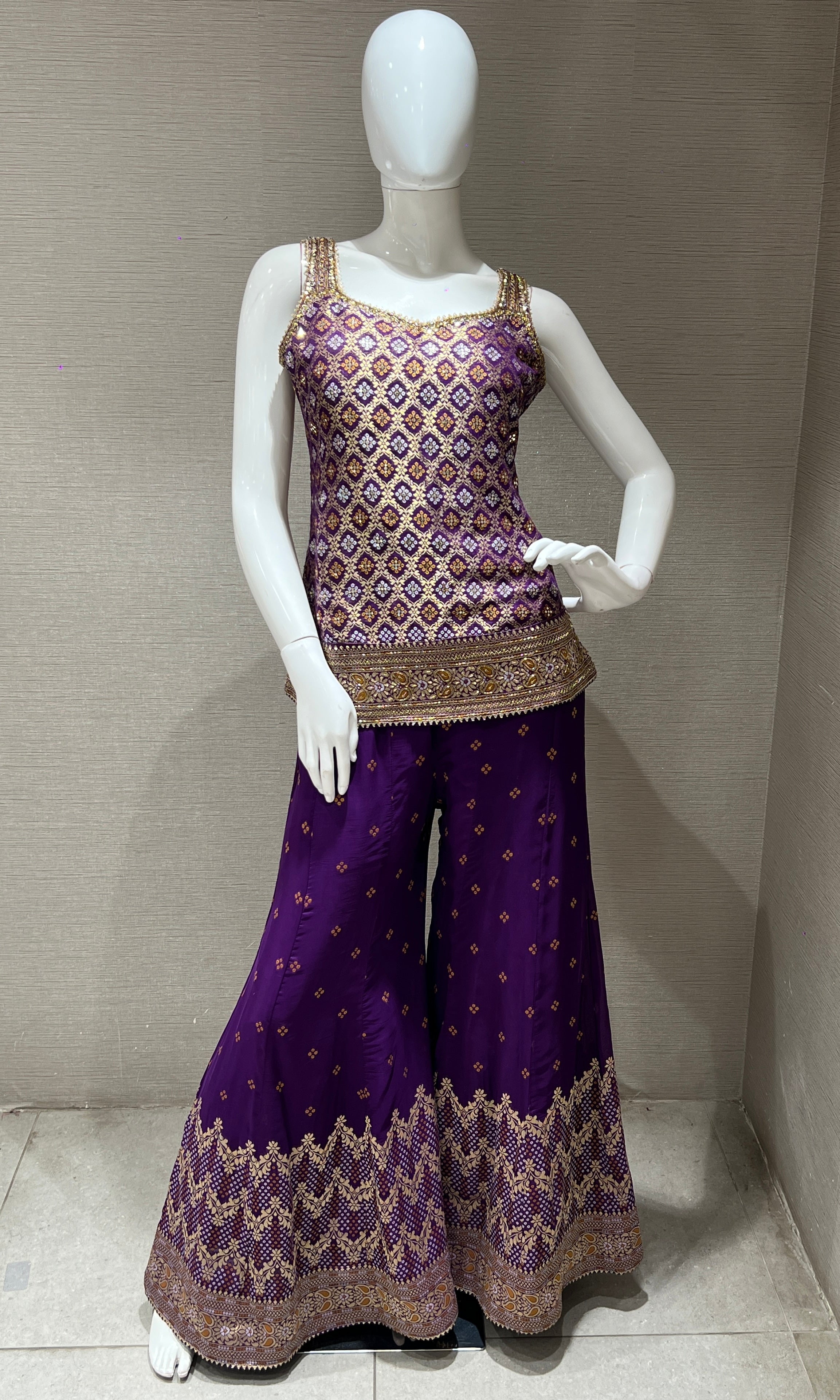 Purple palazzo set