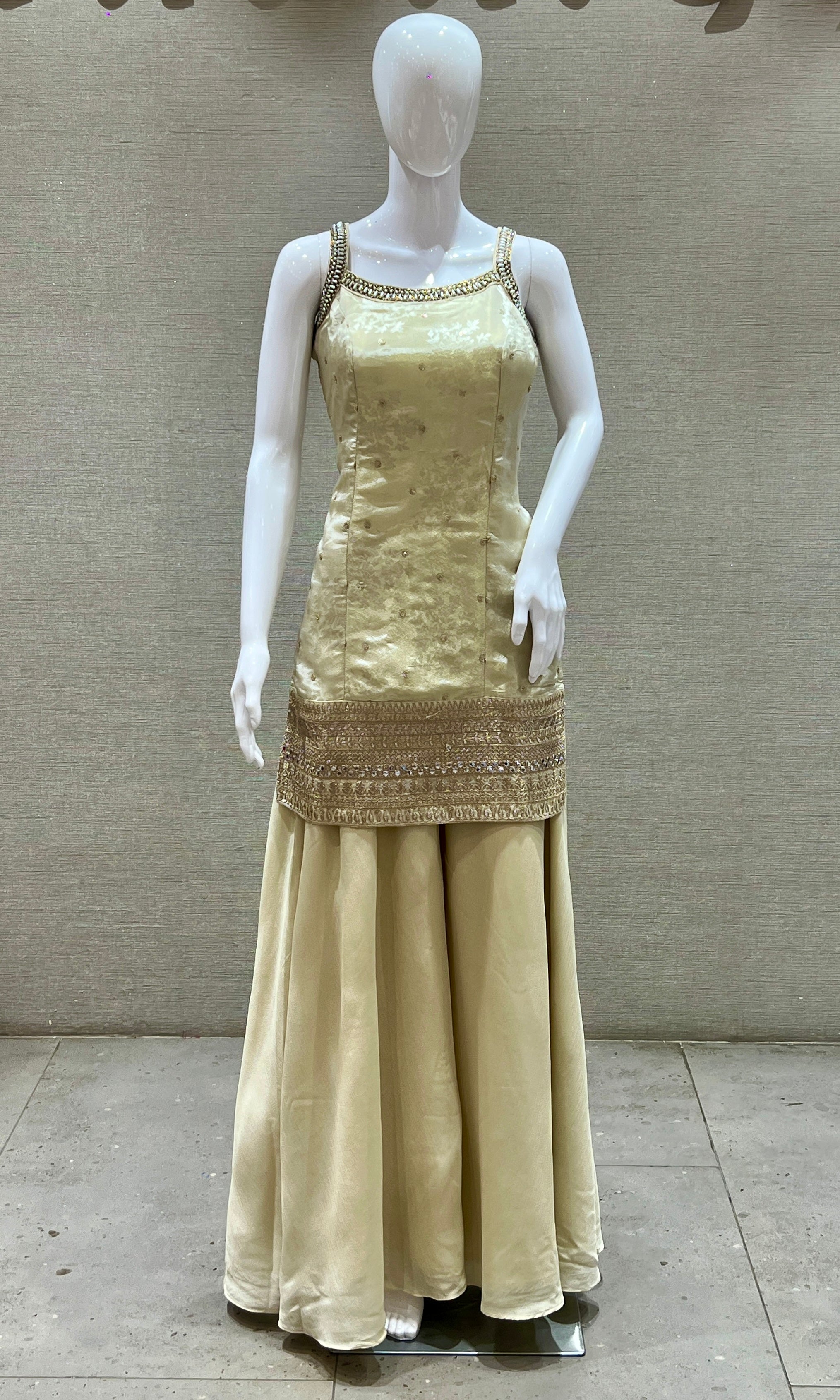Cream palazzo set